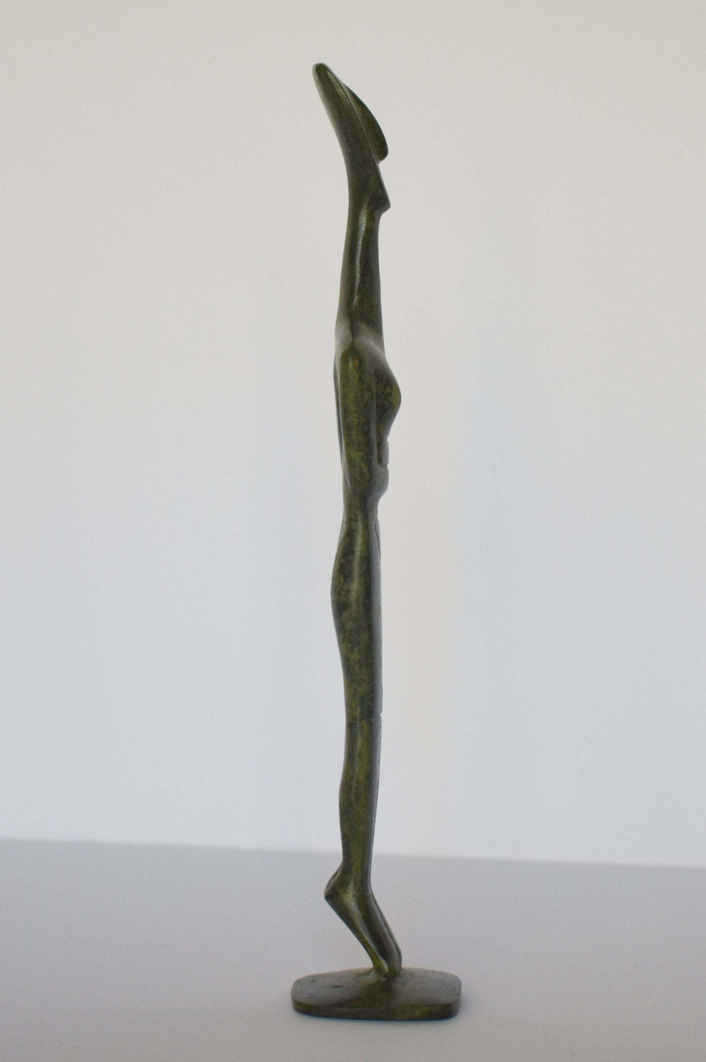 Cycladic female idol - Fertility Deity - Figure from Keros island, Greece - pure bronze statue