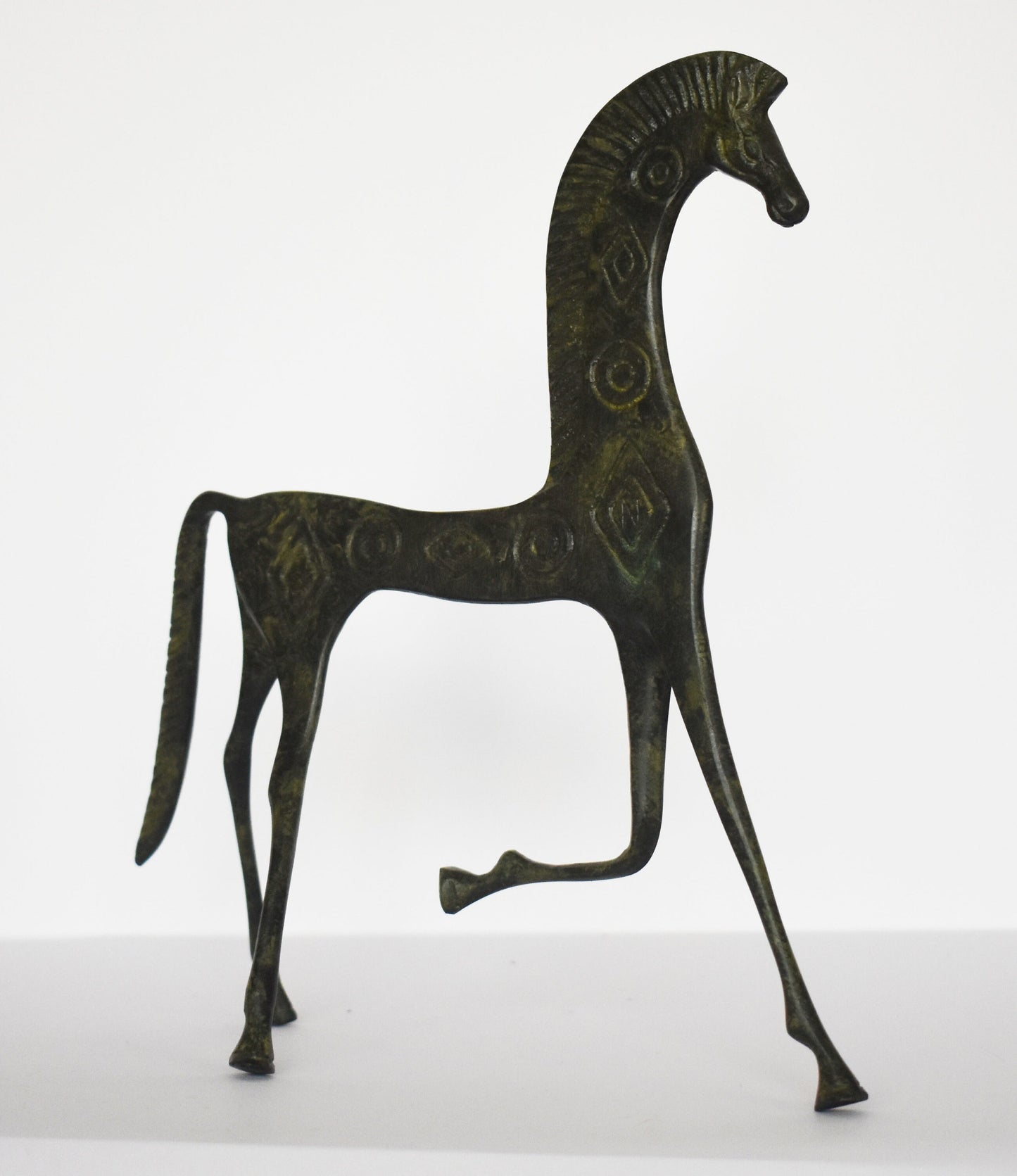 Ancient Greek Horse - History - pure Bronze Sculpture - Symbol of Wealth and Prosperity