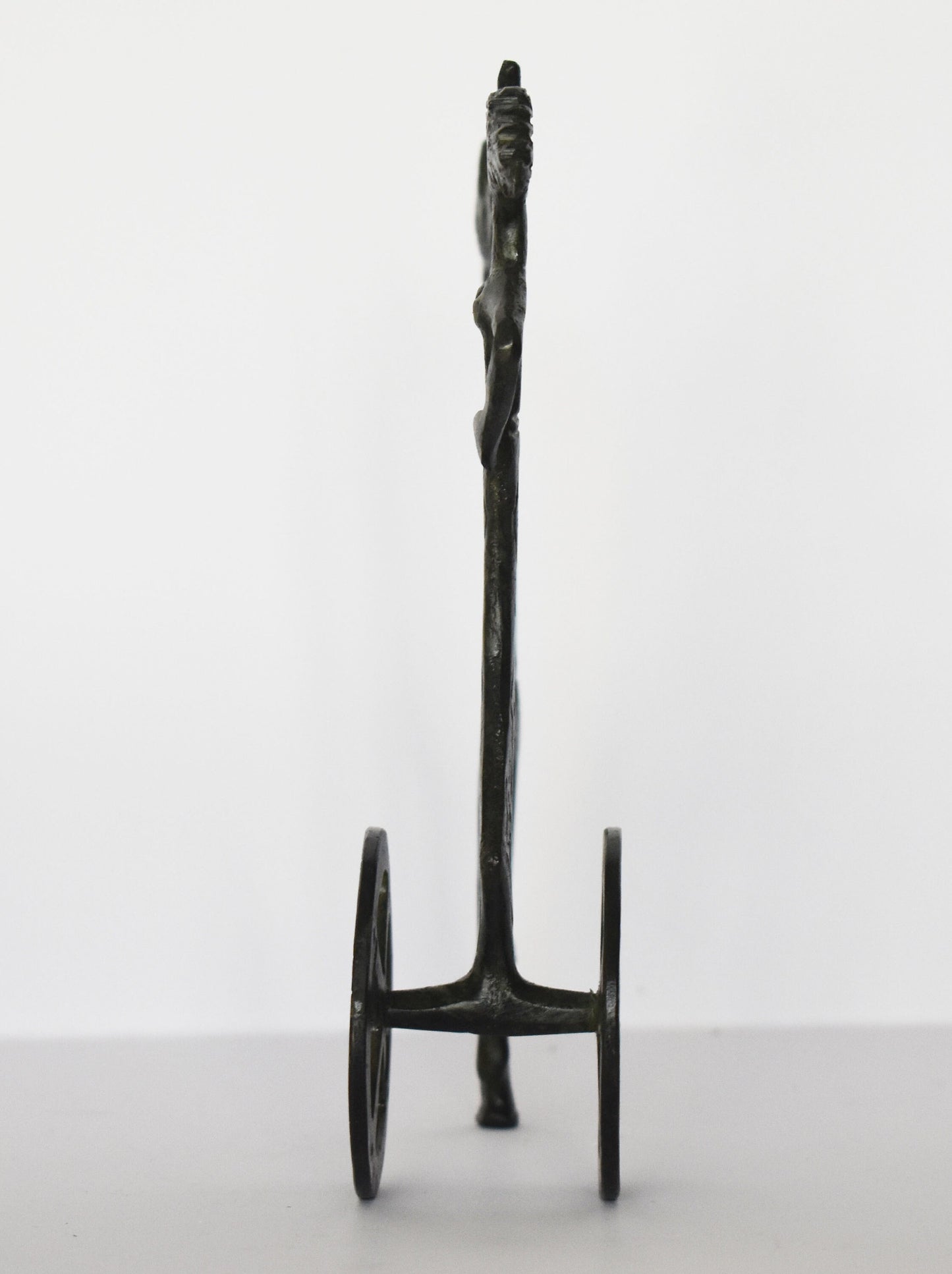 Ancient Greek Chariot - goddess Artemis with arrow - pure Bronze Sculpture