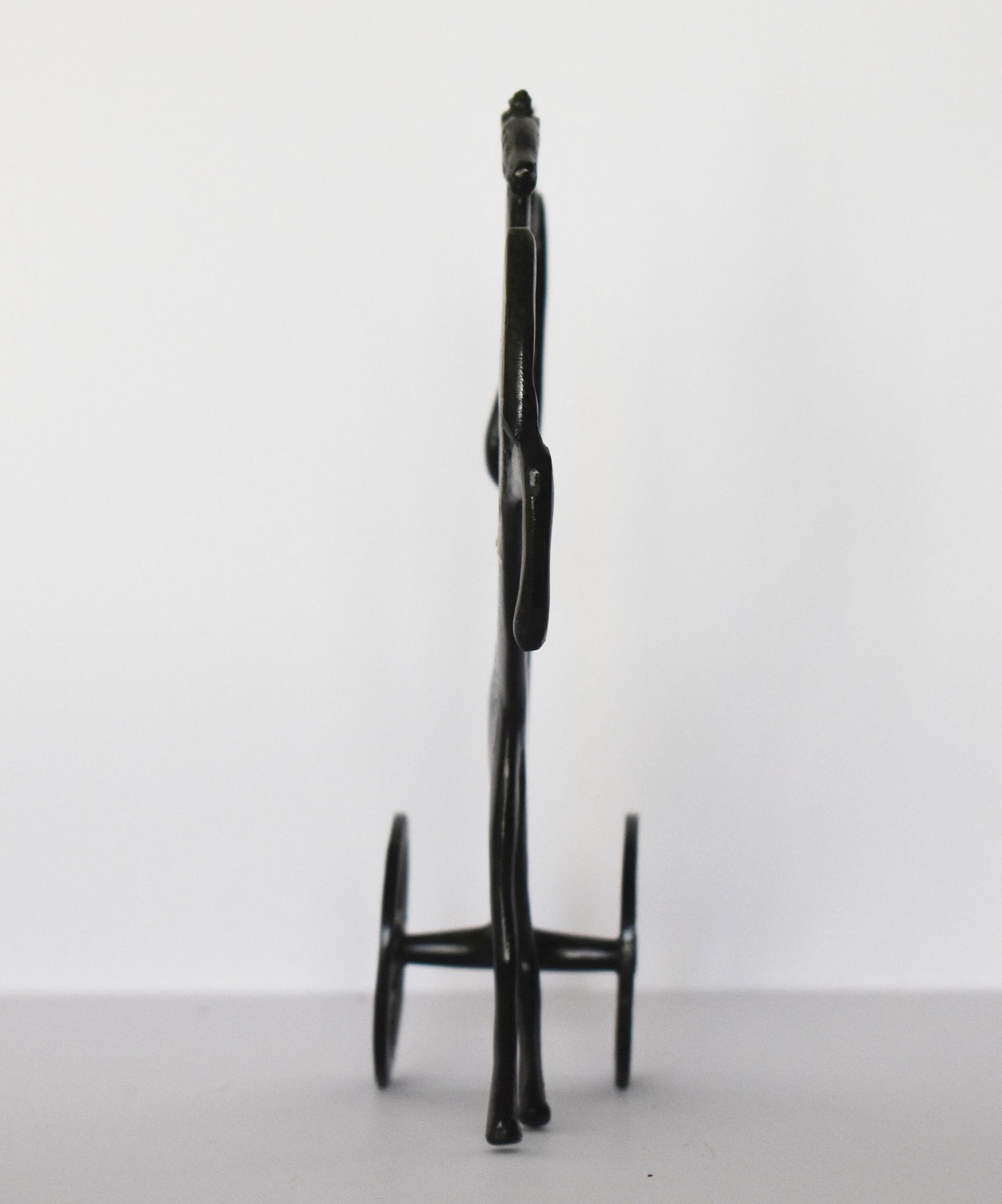 Ancient Greek Chariot - goddess Athena with spear - pure Bronze Sculpture