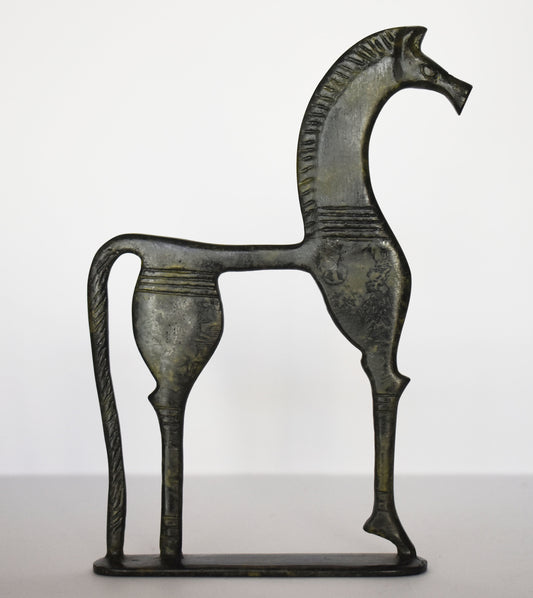 Ancient Greek Horse - Mythology - pure Bronze Sculpture - Symbol of Wealth and Prosperity