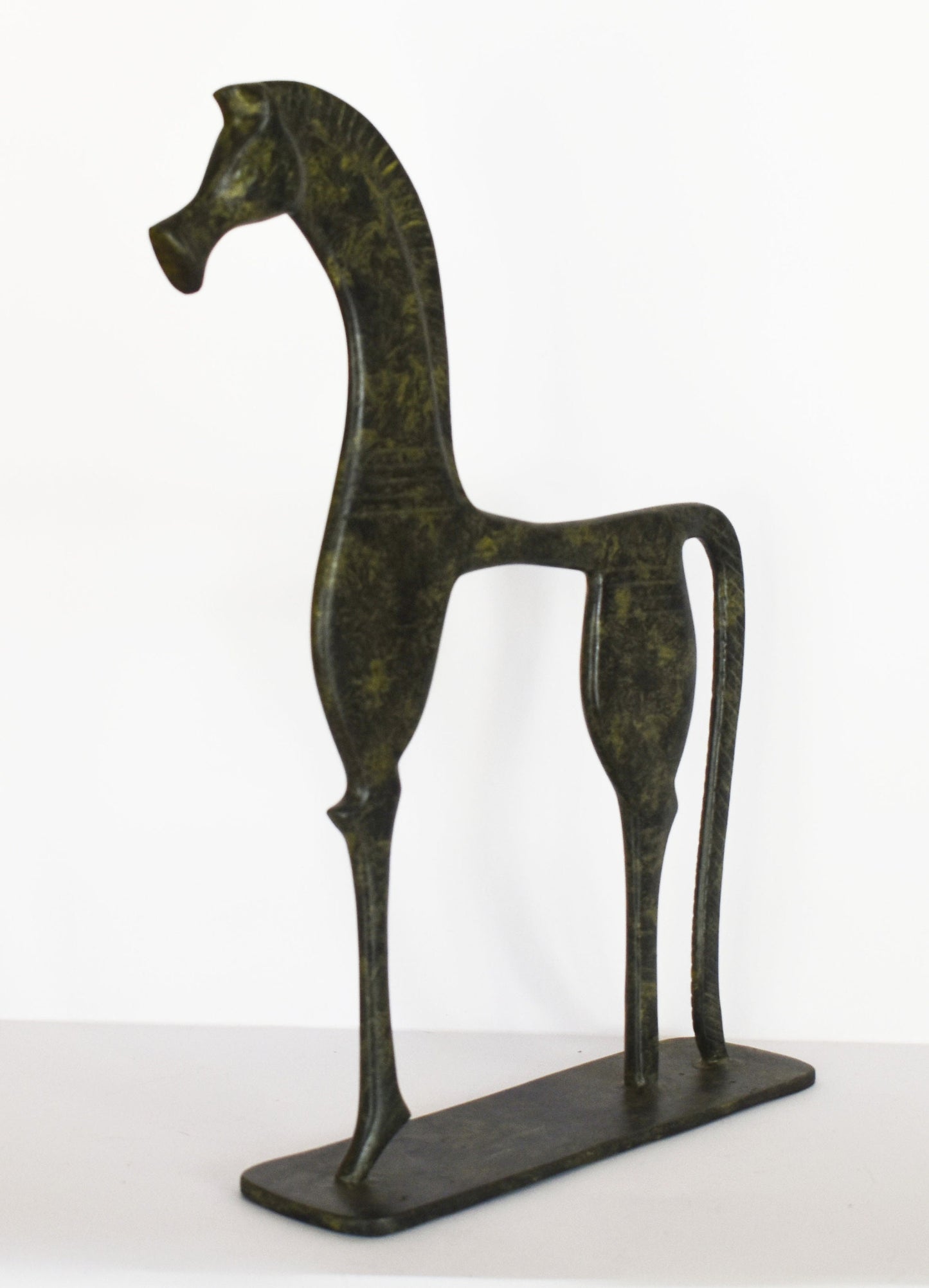 Ancient Greek Horse - pure Bronze Sculpture - Museum Copy - Symbol of Wealth and Prosperity