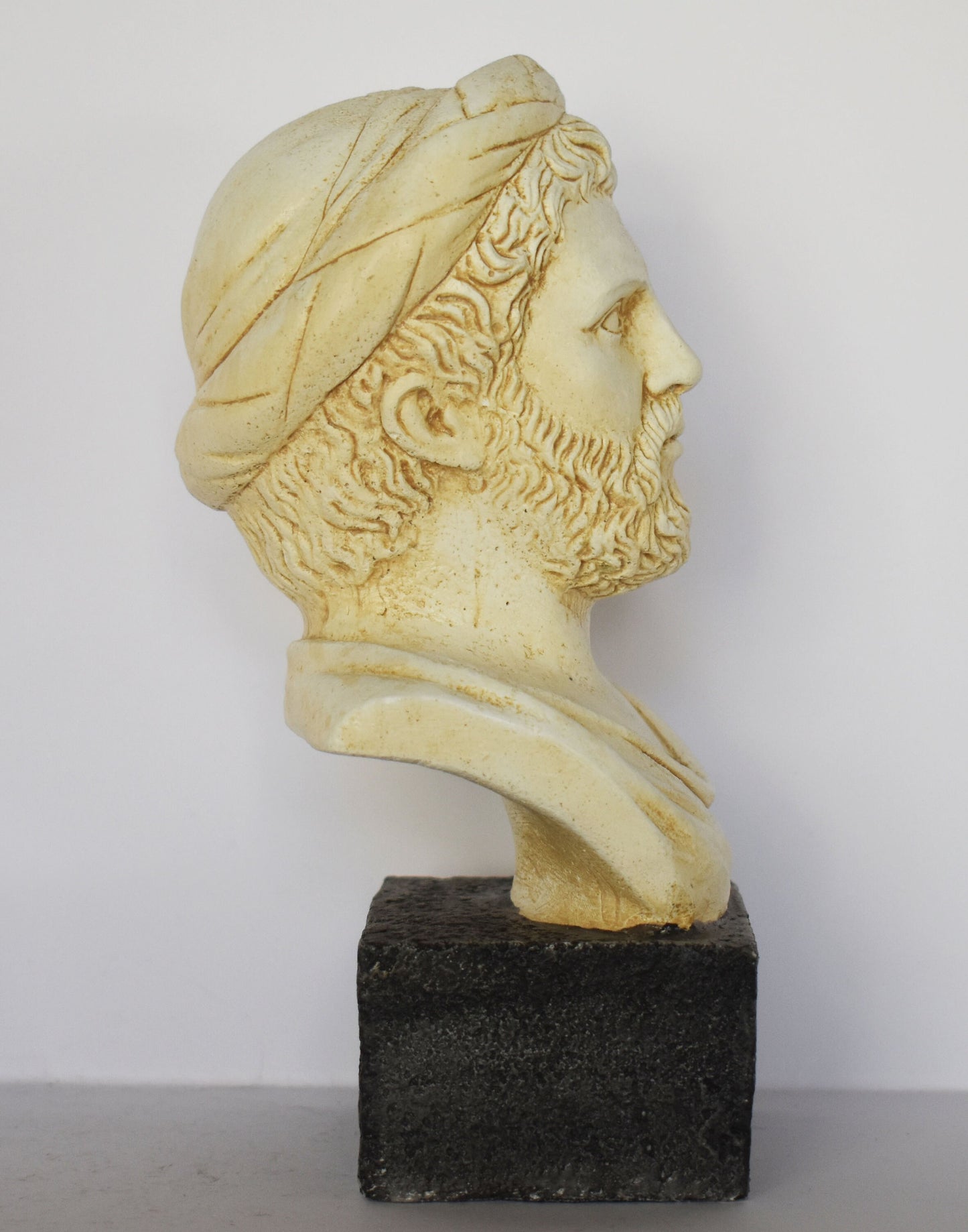 Pythagoras of Samos - ancient Greek mathematician, philosopher - museum reproduction - head bust