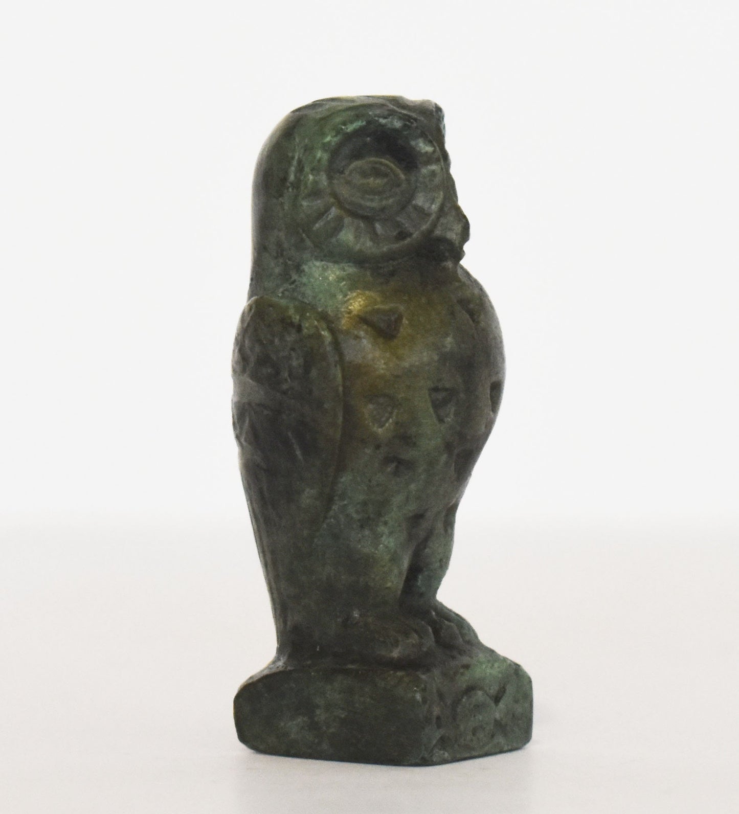 Athenian Owl - symbol of wisdom - miniature - ancient Greek reproduction - pure Bronze Sculpture