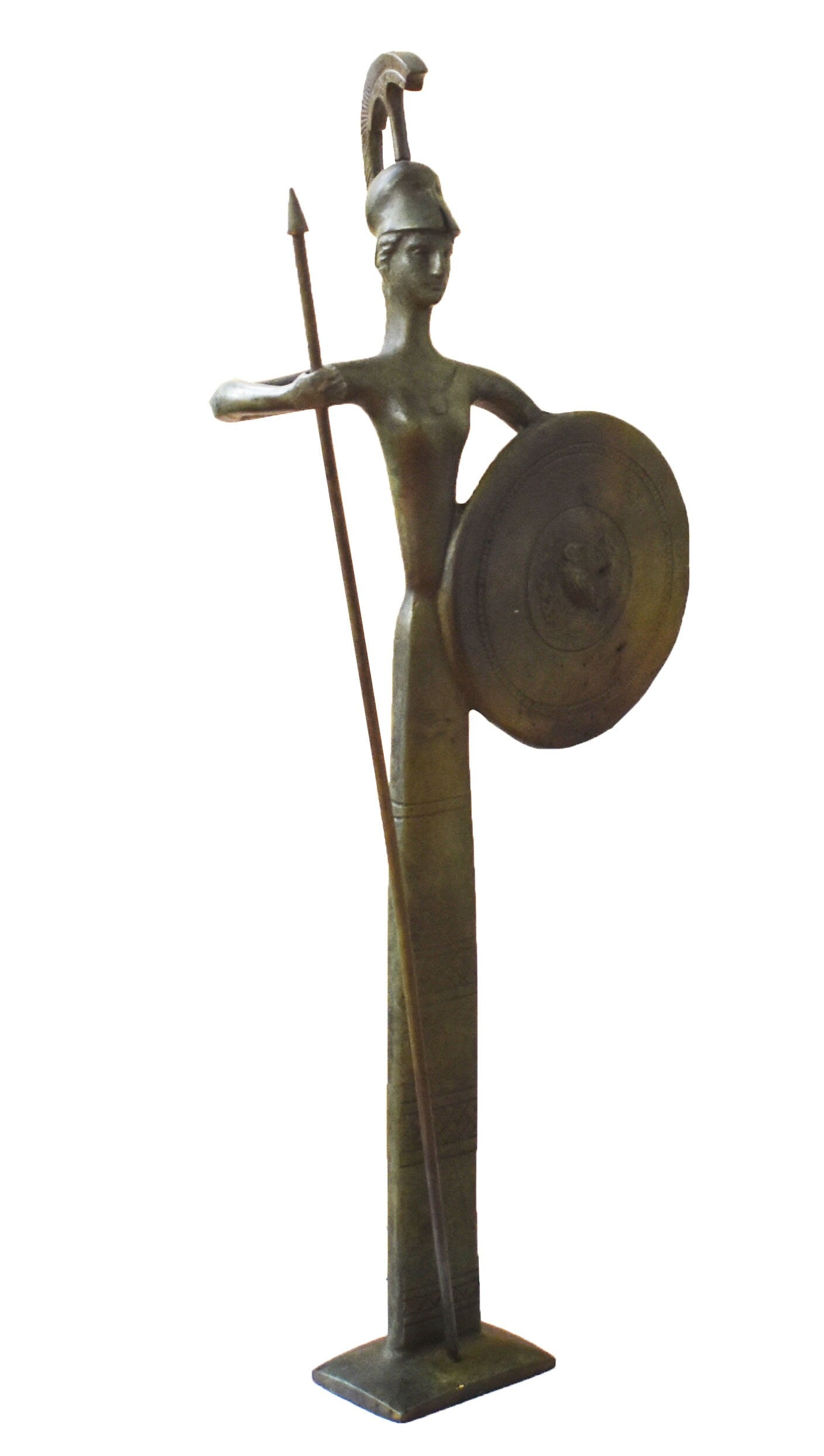 Athena Minerva - Greek Roman Goddess of wisdom and strategy - pure Bronze Sculpture