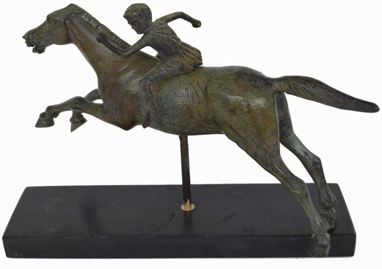 Jockey of Artemision - marble base - Museum Replica - pure Bronze Sculpture