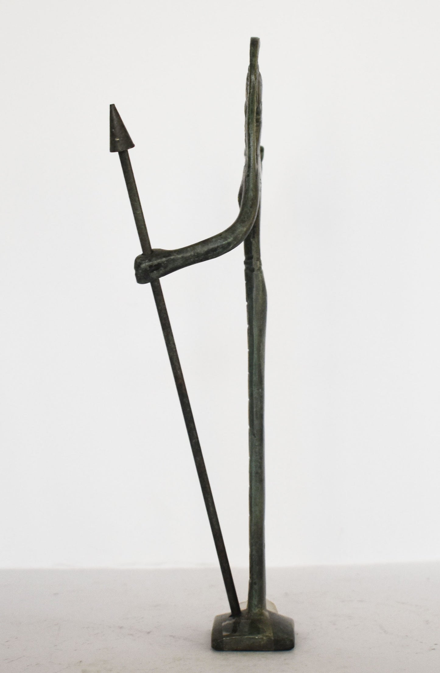 Athena Minerva with owl and spear - Greek Roman Goddess of wisdom and strategy - pure Bronze Sculpture