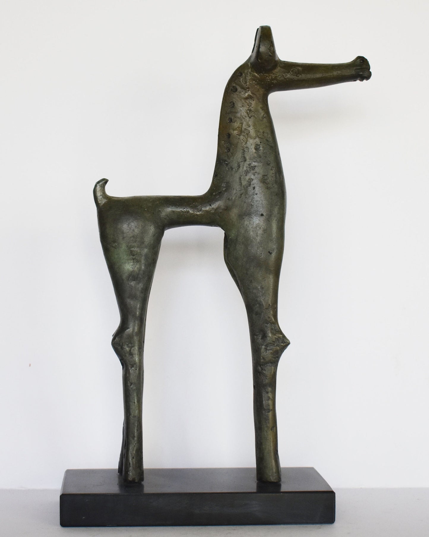 Ancient Greek Horse from Olympia - Museum replica - marble base - pure Bronze Sculpture - Symbol of Wealth and Prosperity