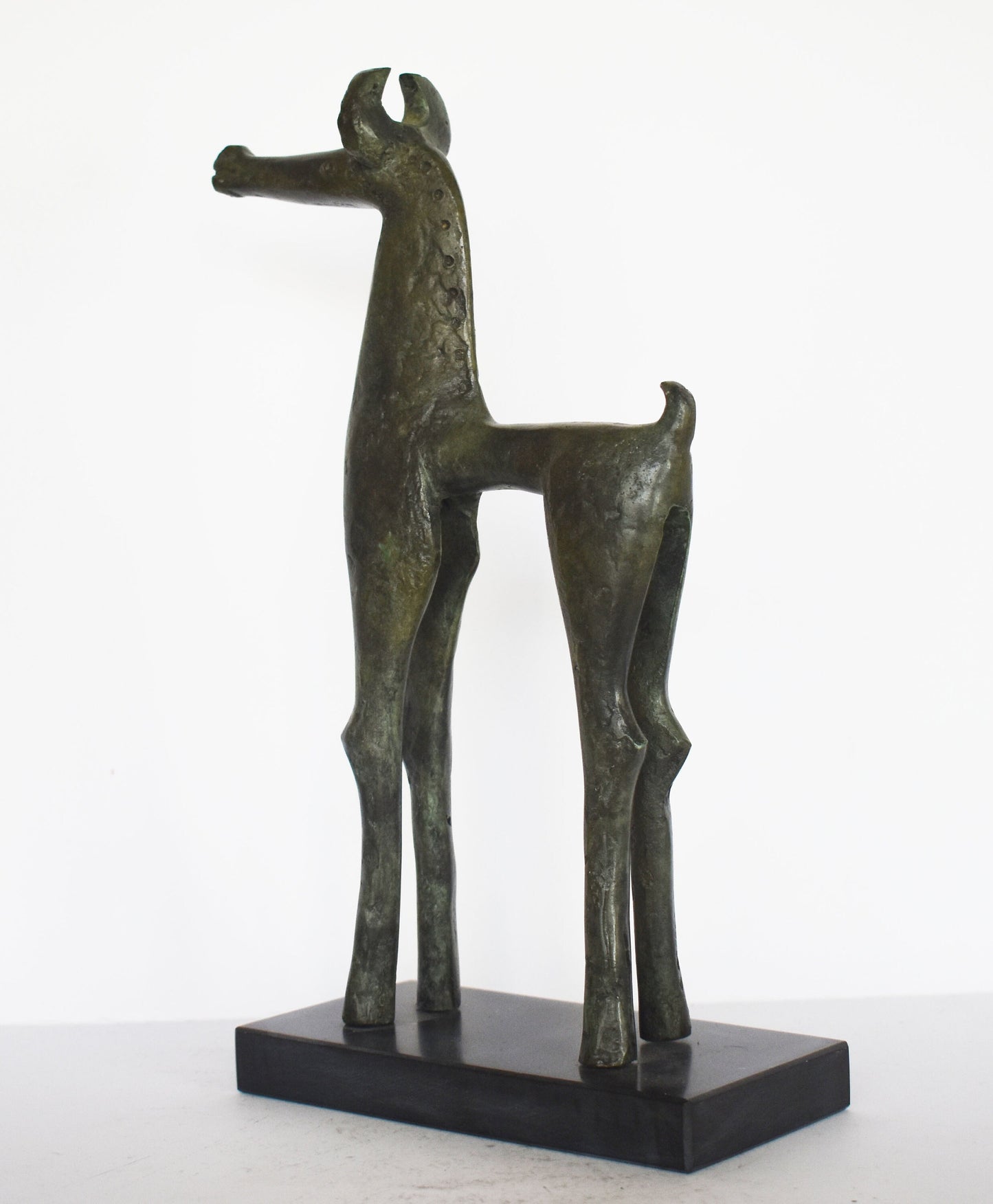 Ancient Greek Horse from Olympia - Museum replica - marble base - pure Bronze Sculpture - Symbol of Wealth and Prosperity