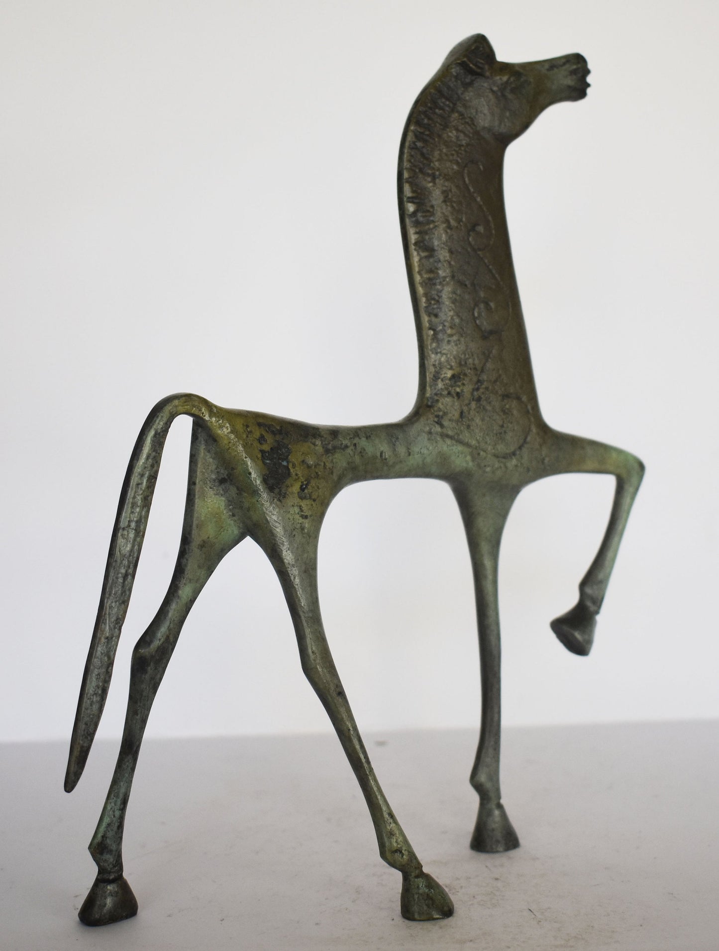 Ancient Greek Horse - pure Bronze Sculpture - Quality Art - Symbol of Wealth and Prosperity