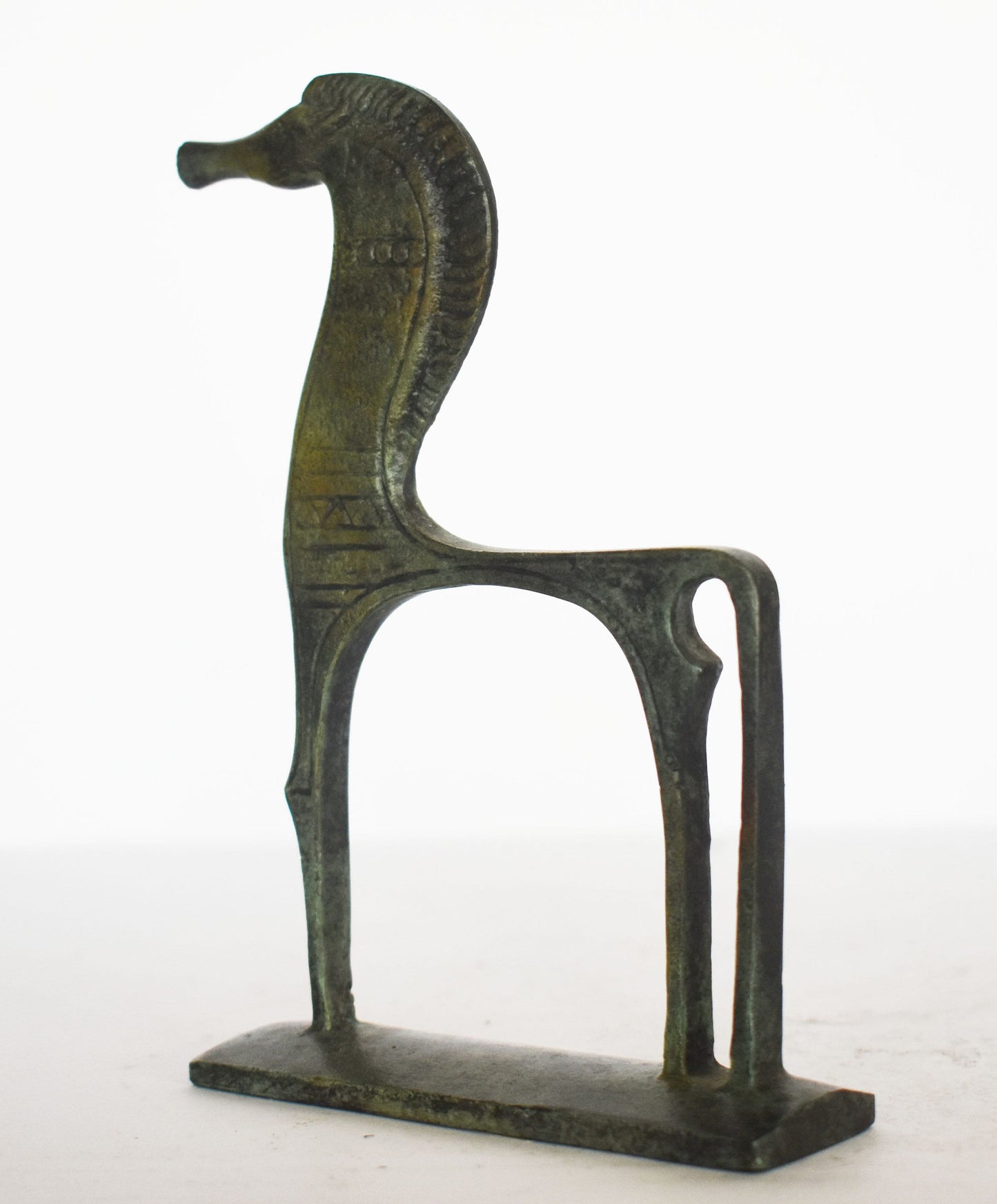 Ancient Greek Horse - Solid Bronze Sculpture - Symbol of Wealth and Prosperity