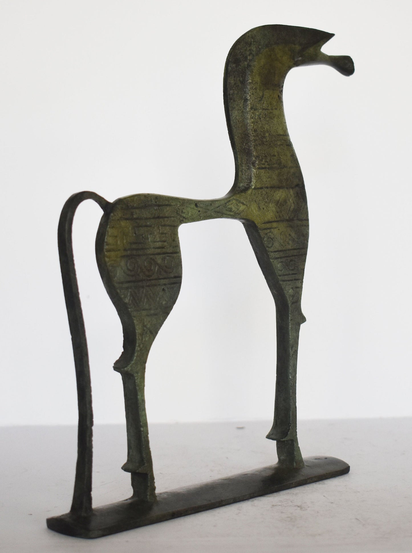 Ancient Greek Horse - pure Bronze Sculpture - Symbol of Wealth and Prosperity - Replica