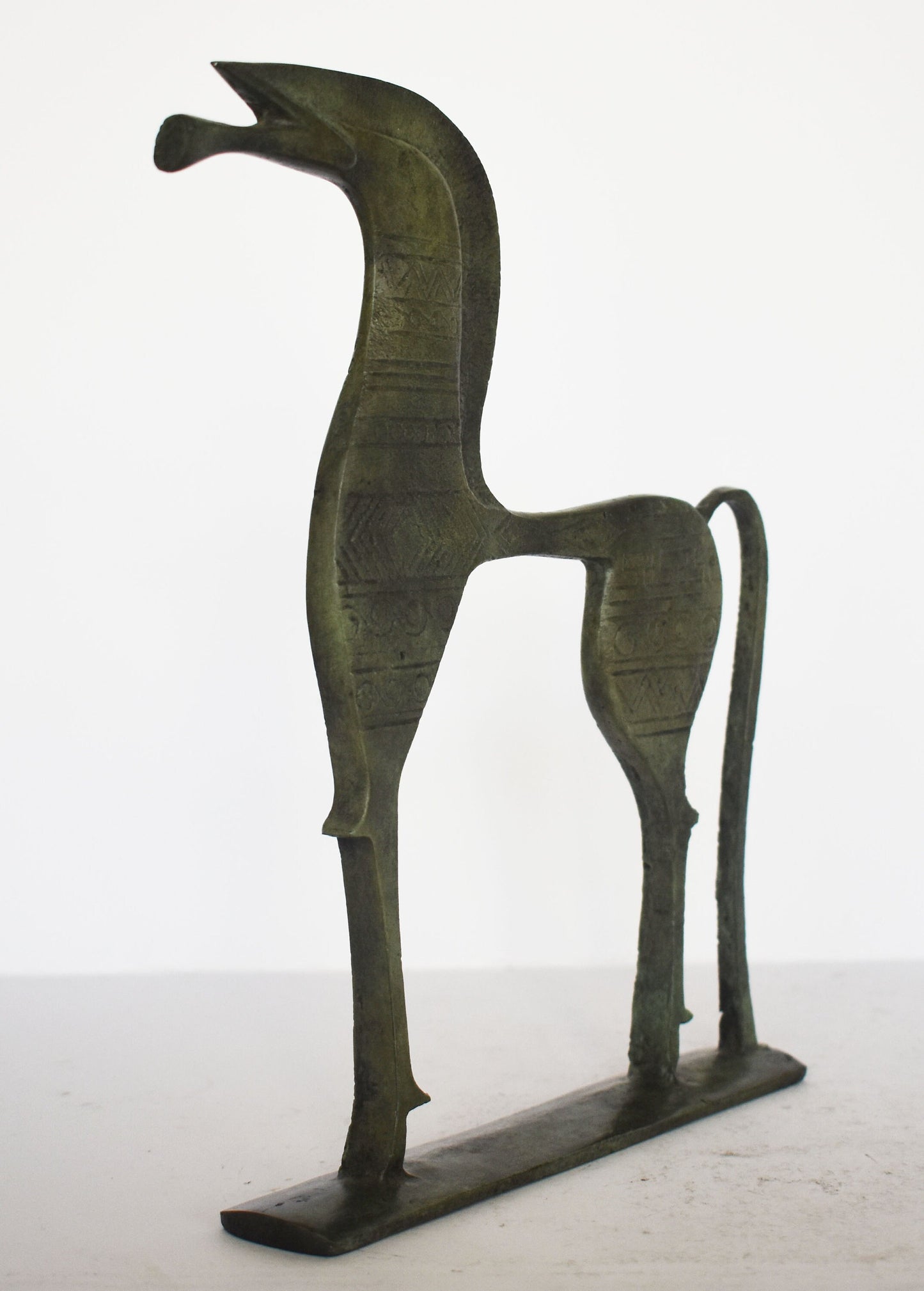 Ancient Greek Horse - pure Bronze Sculpture - Symbol of Wealth and Prosperity - Replica