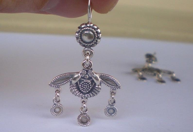 Malia Bees - Minoan Period - Crete, Ancient Greece - Earrings - 925 Sterling Silver