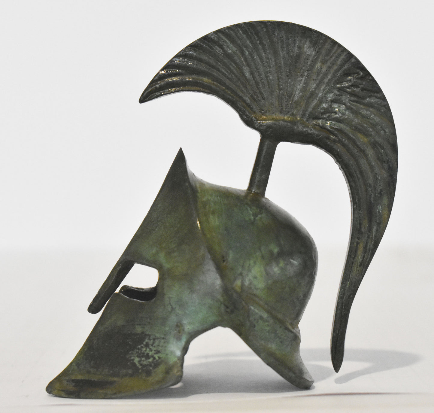 Leonida's Helmet - Spartan king - Greek legend - Battle of Thermopylae - 300 Spartans - pure bronze statue
