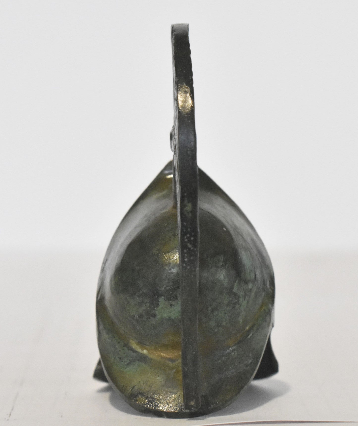 Leonida's Helmet - Spartan king - Greek legend - Battle of Thermopylae - 300 Spartans - pure bronze statue