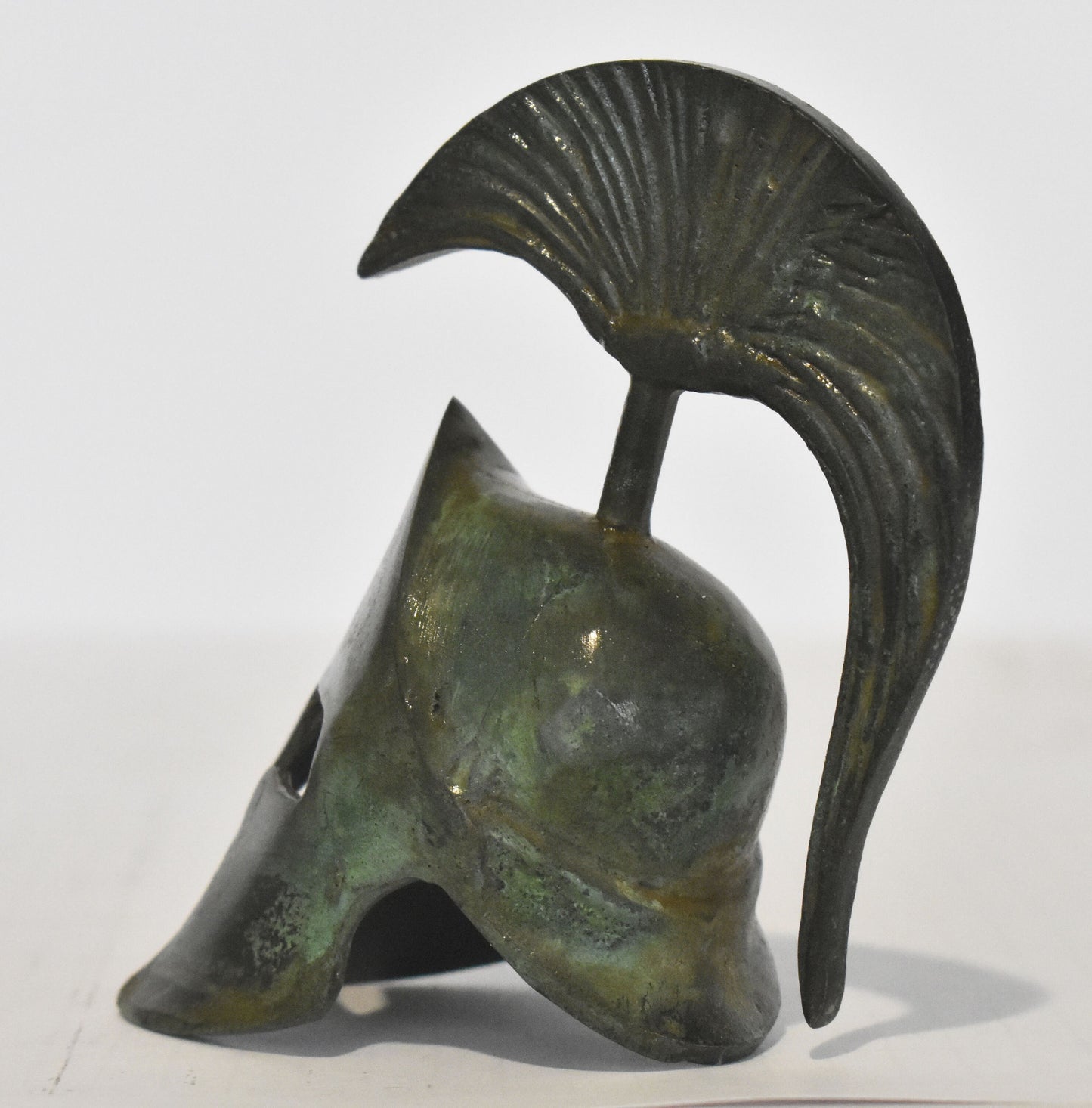 Leonida's Helmet - Spartan king - Greek legend - Battle of Thermopylae - 300 Spartans - pure bronze statue