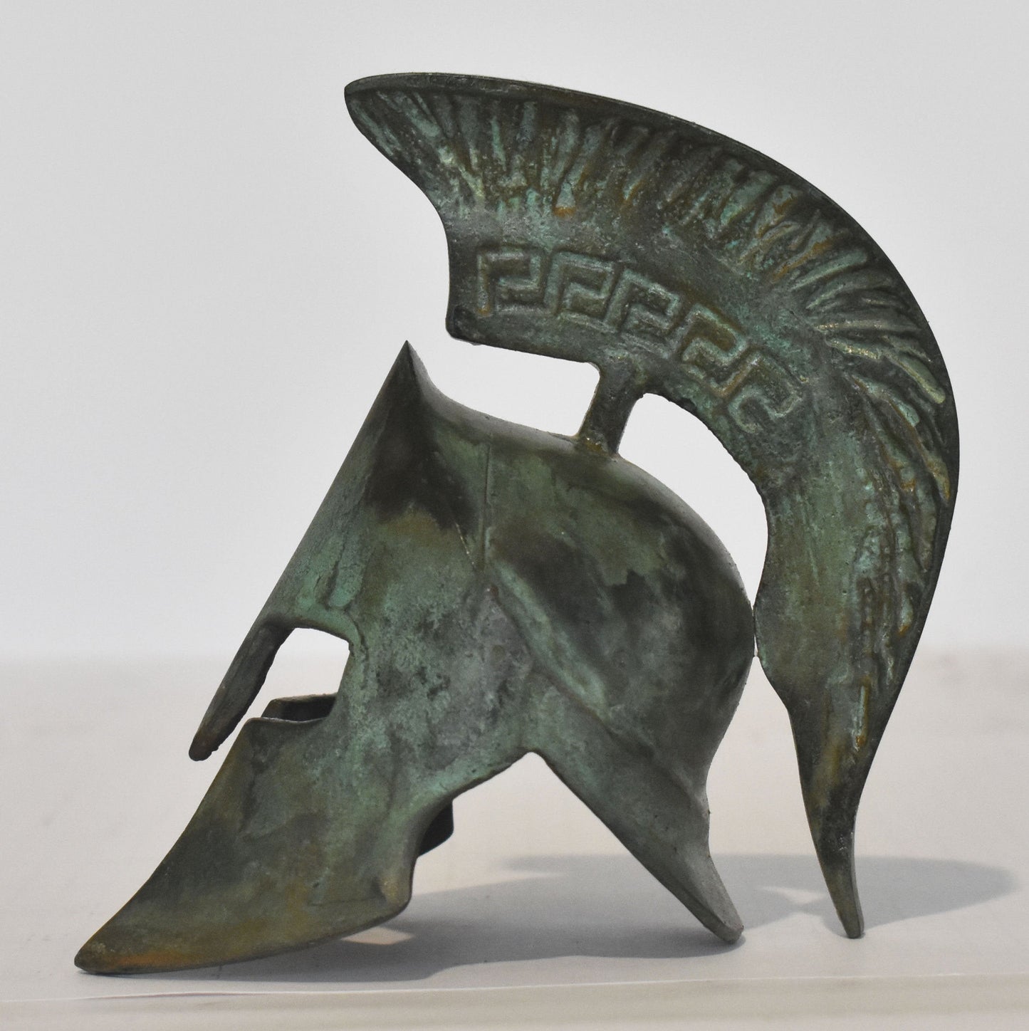 Leonida's Helmet - the most famous Spartan king - Battle of Thermopylae - 300 Spartans - pure bronze statue