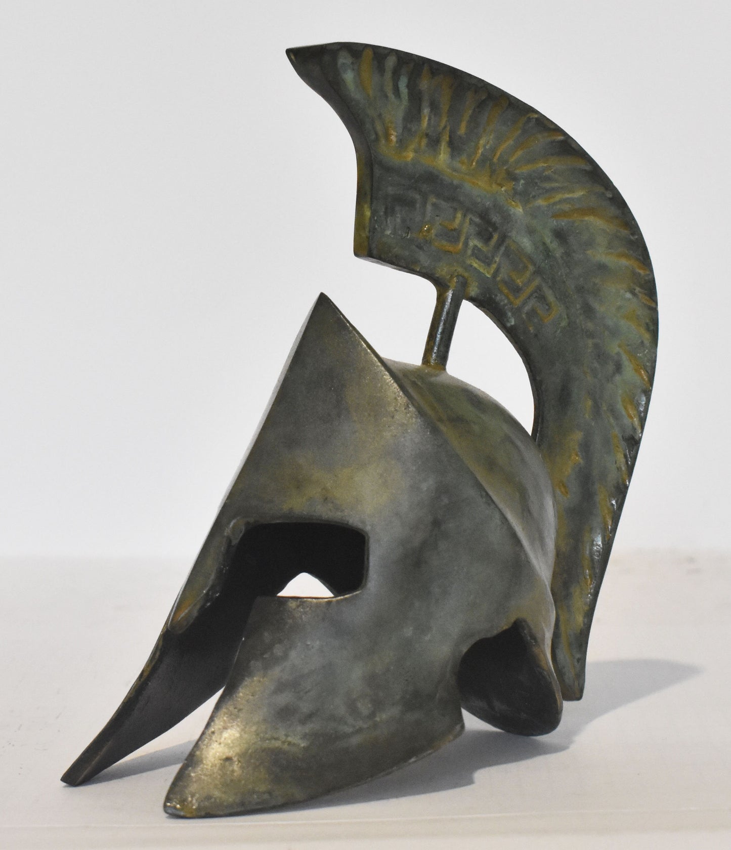 Leonida's Helmet - Spartan king - Thermopylae - legendary battle - 300 Spartans - pure bronze statue