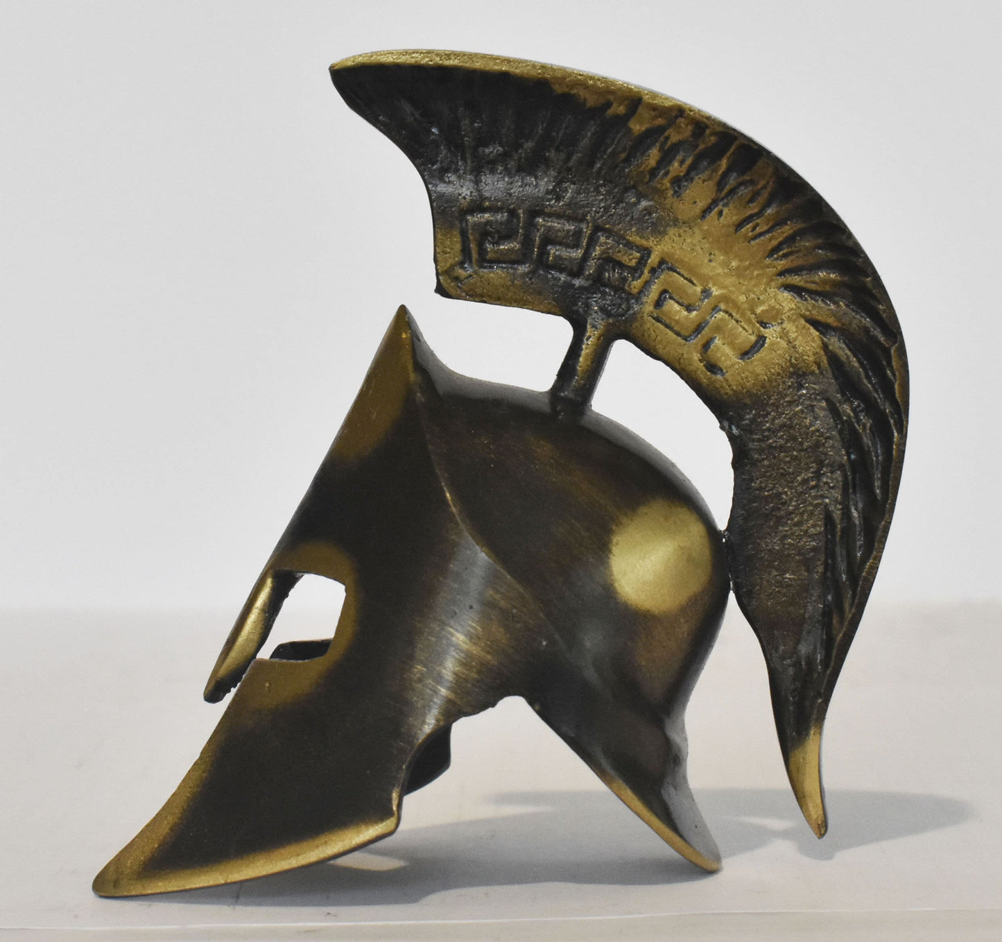 Leonida's Helmet - King of Sparta - Battle of Thermopylae - 300 Spartans - pure bronze statue