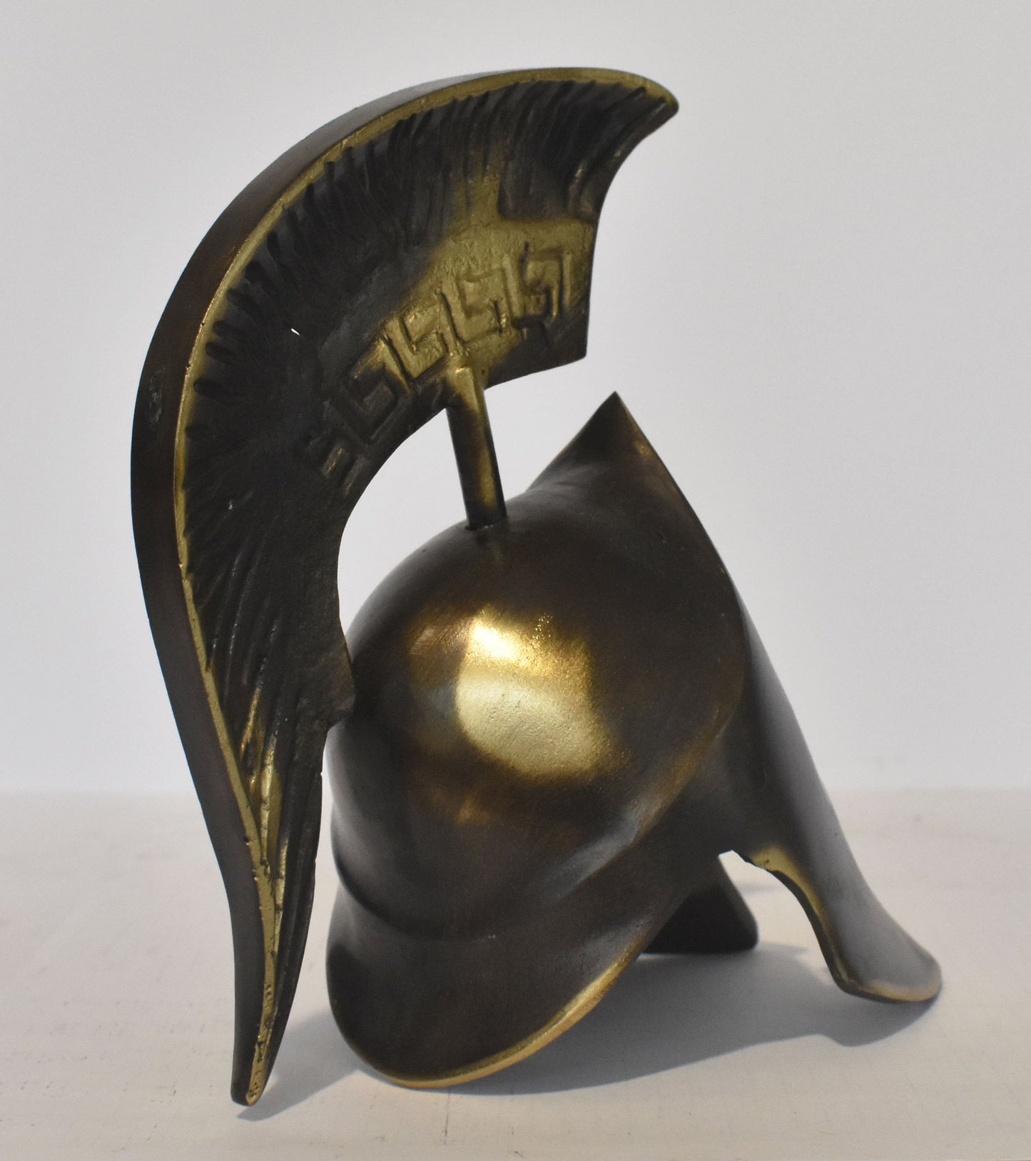 Leonida's Helmet - King of the city-state of Sparta - Battle of Thermopylae - 300 Spartans - pure bronze statue