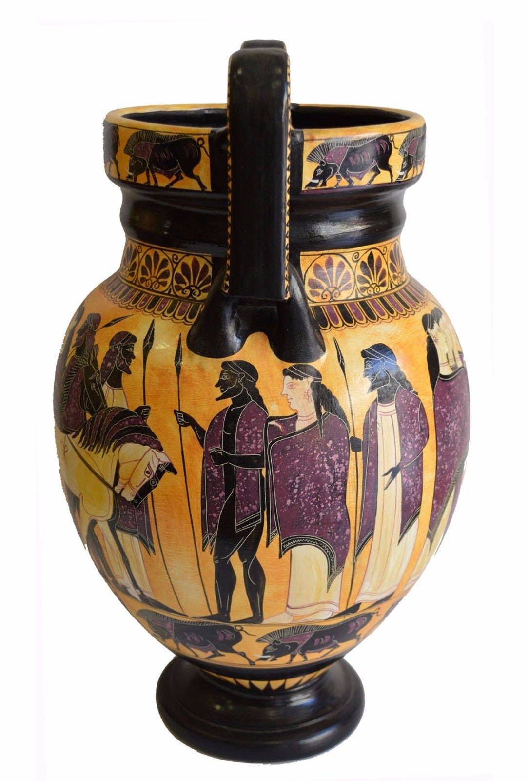 Ancient Greek Wedding Theme - Volute Krater Vase - 550 BC - National Athens Museum - Reproduction