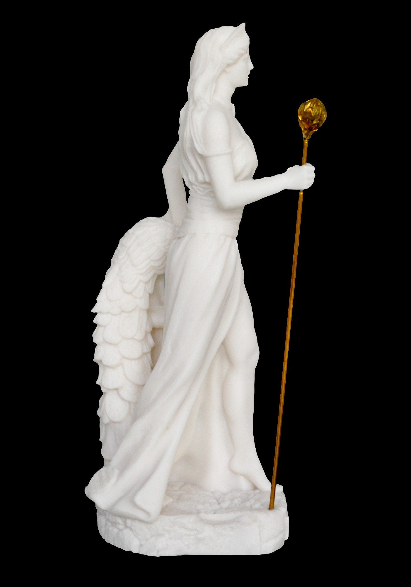 Hera Juno - Greek Roman Goddess of Marriage, Women, Childbirth and Family and the stars of heaven - Zeus Wife - Alabaster Statue