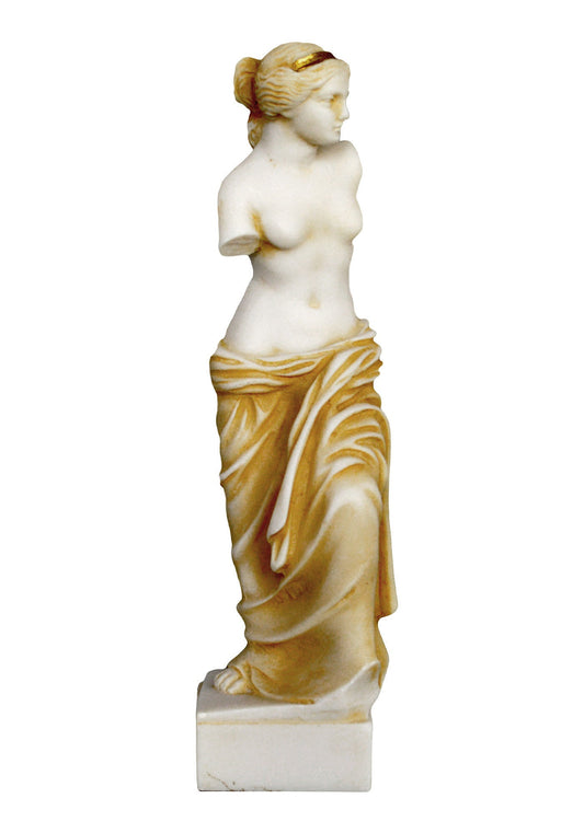 Aphrodite Venus – Greek Roman Goddess of Love, Beauty, Pleasure, Fertility, Desire and Procreation - Aged Alabaster Sculpture