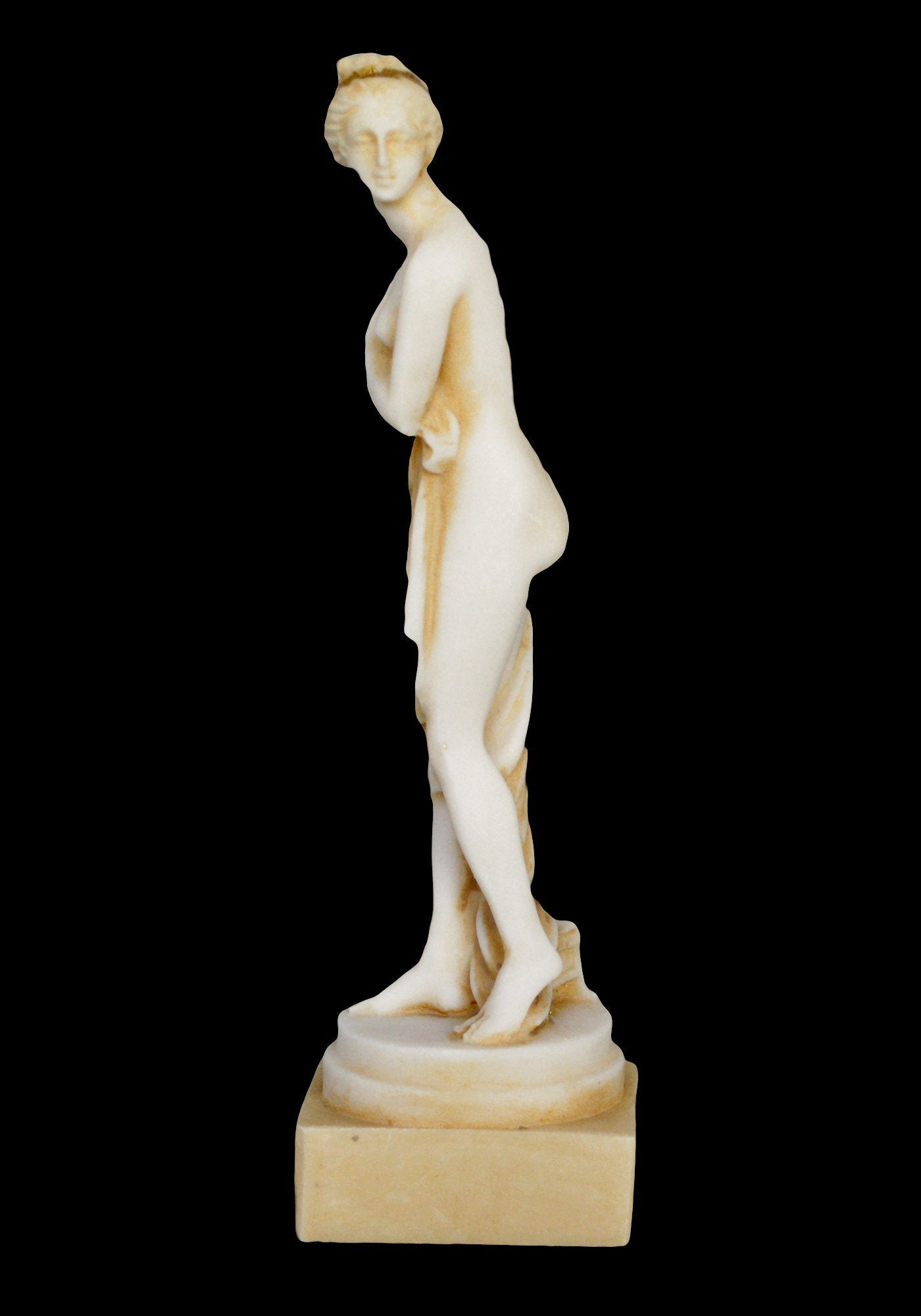 Sappho of Lesbos  -  630–570 BC - Ancient Greek Lyric Poet - Tenth Muse - Ode to Aphrodite - Aged Alabaster Statue
