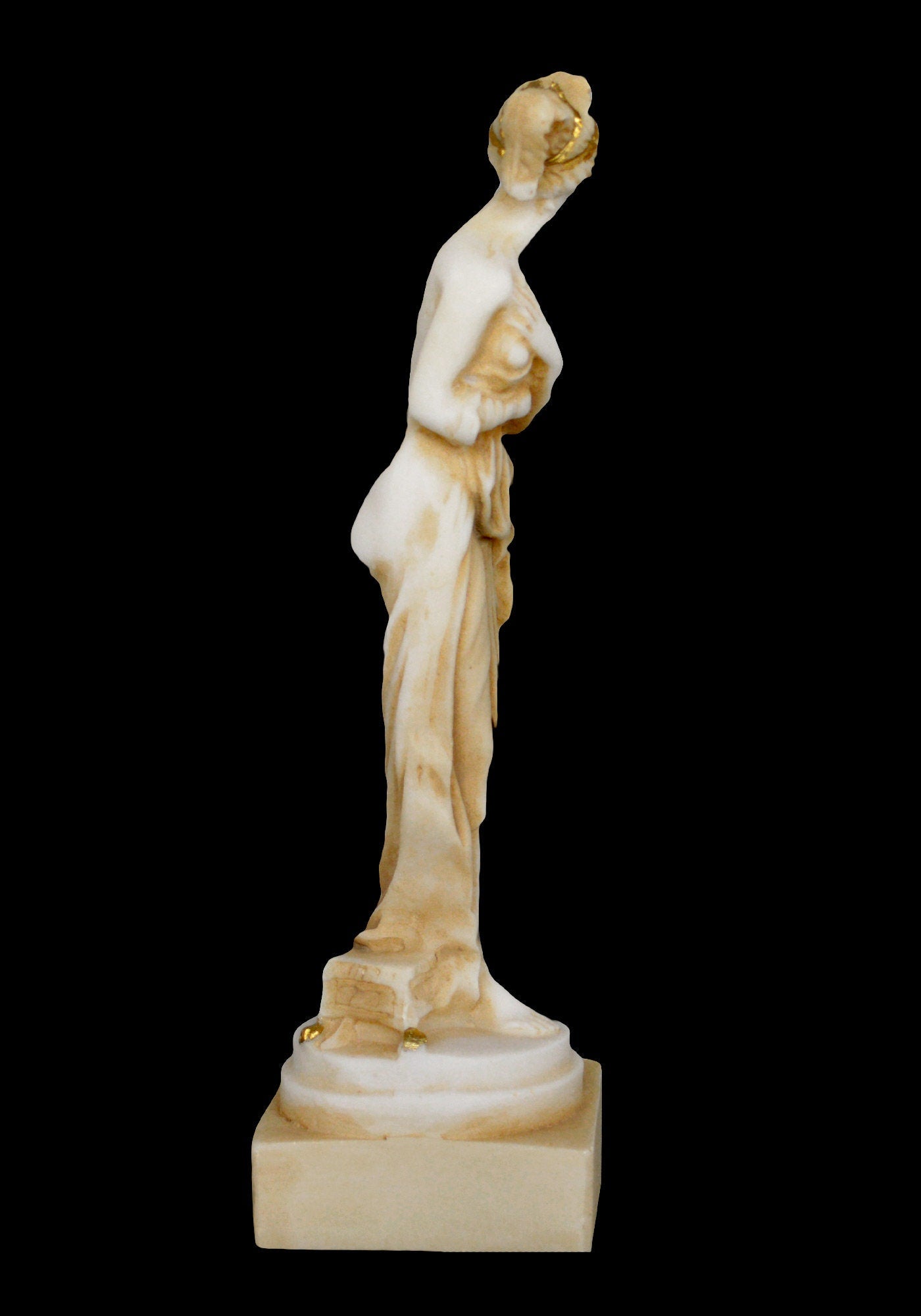 Sappho of Lesbos  -  630–570 BC - Ancient Greek Lyric Poet - Tenth Muse - Ode to Aphrodite - Aged Alabaster Statue