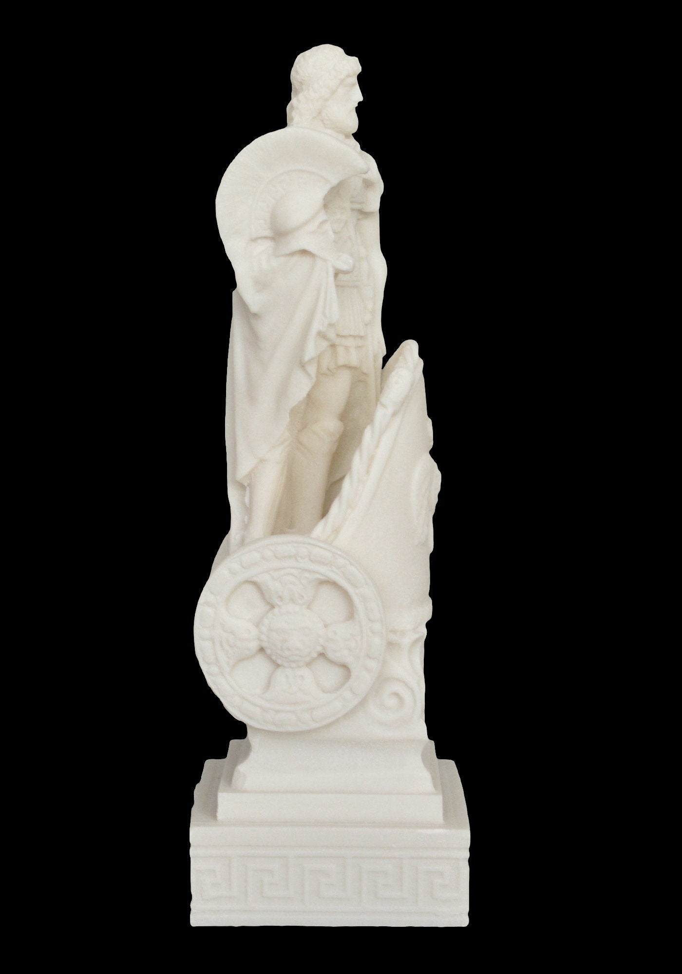 Ares Mars - Greek Roman God of Courage and War - The Spirit of Battle - One of the Twelve Olympians - Alabaster Statue