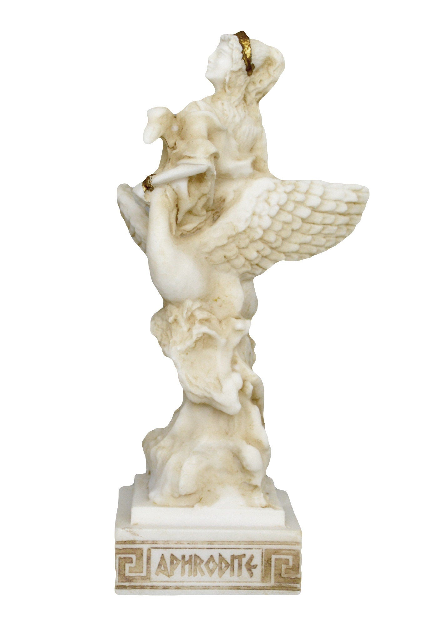 Aphrodite Venus – Greek Roman Goddess of Love, Beauty, Pleasure, Fertility, Desire and Procreation - Aged Alabaster Statue