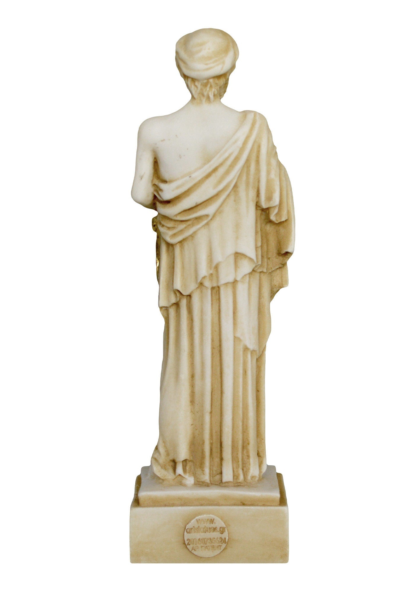 Pythagoras of Samos - 570–495 BC - Ancient Greek Philosopher and Mathematician - Immortality of the Soul - Aged Alabaster Statue