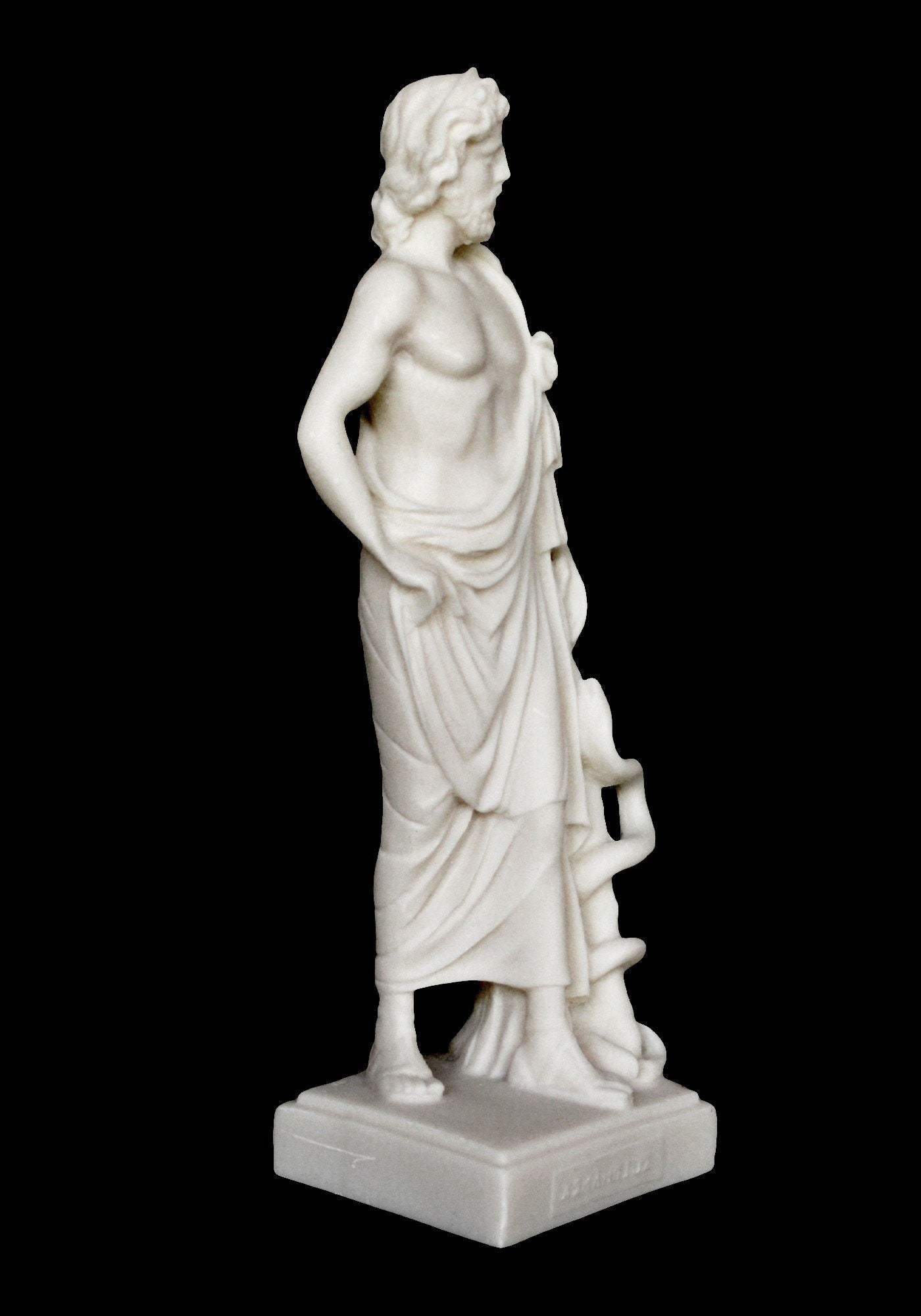 Asclepius - Greek Roman God of Medicine and Healing - Son of Apollo - Alabaster statue