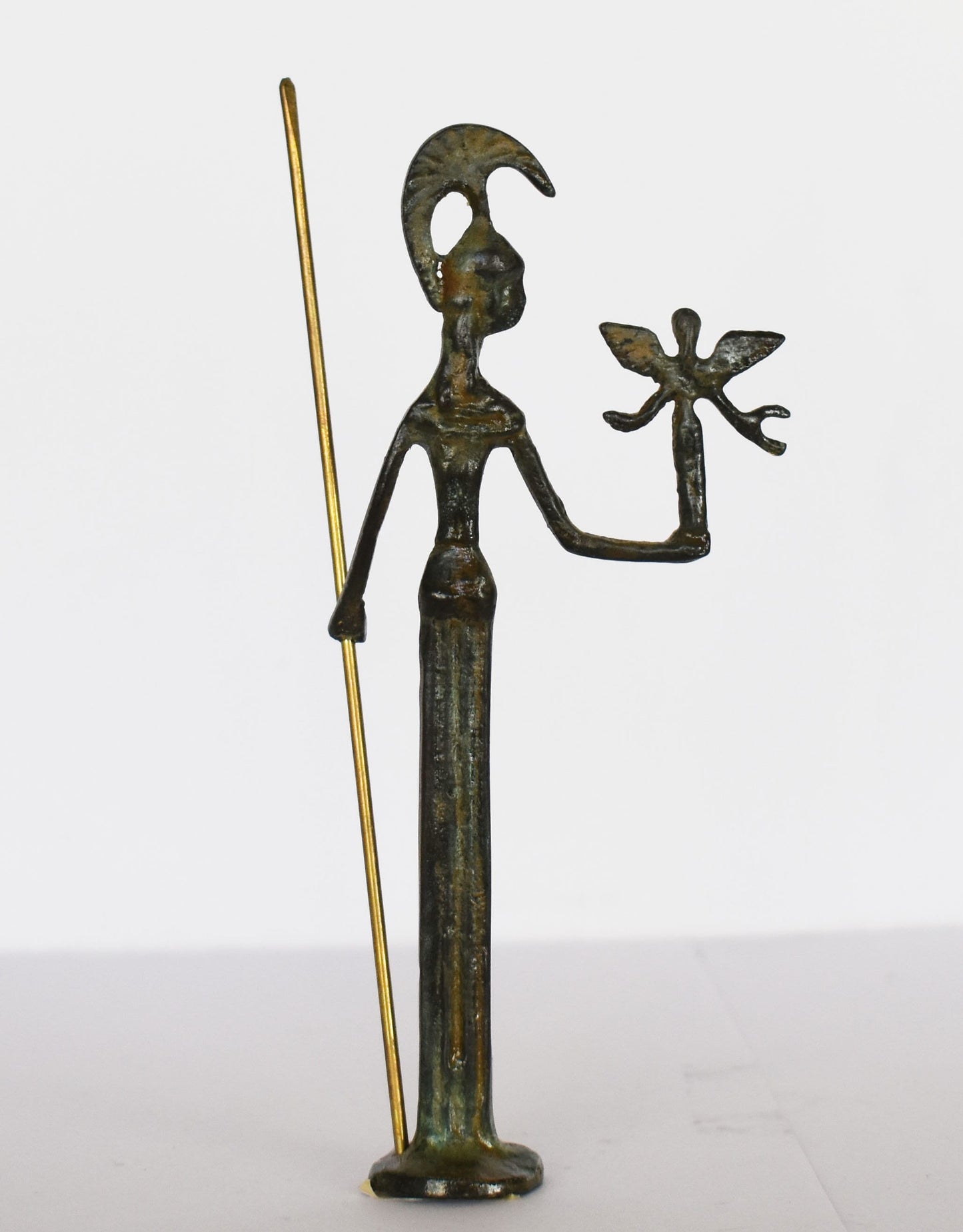 Athena Minerva - Greek Roman Goddess of wisdom, handicraft, and warfare - Greek Mythology - pure bronze statue