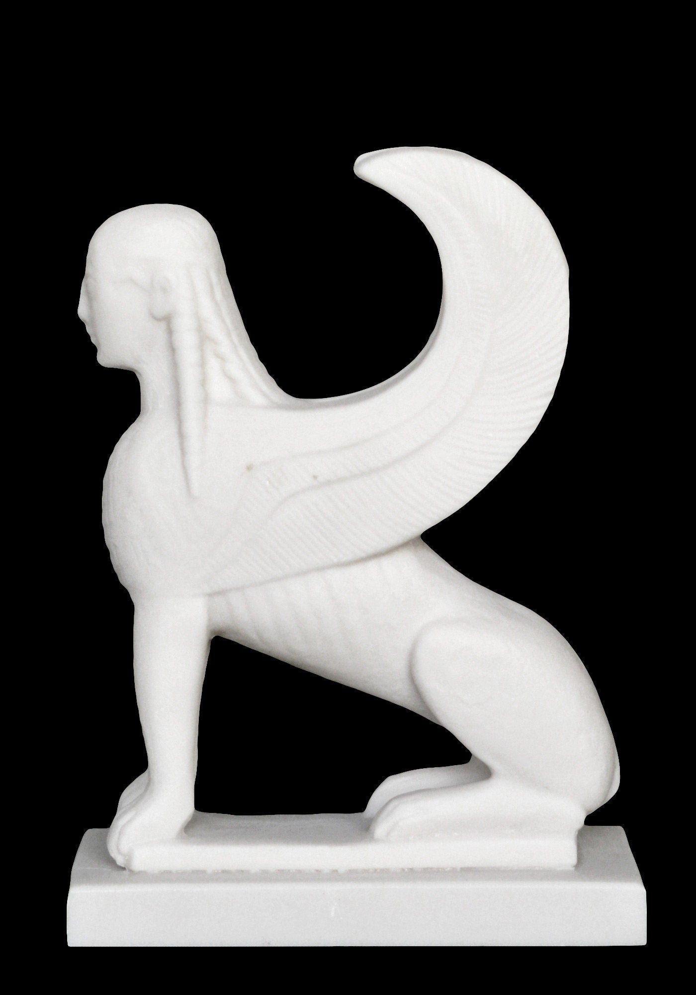 Sphinx - Guardian of Sacred Places, Symbol of Mystery - Composition of the Mortal and the Immortal - Riddle to Oedipus - Alabaster sculpture