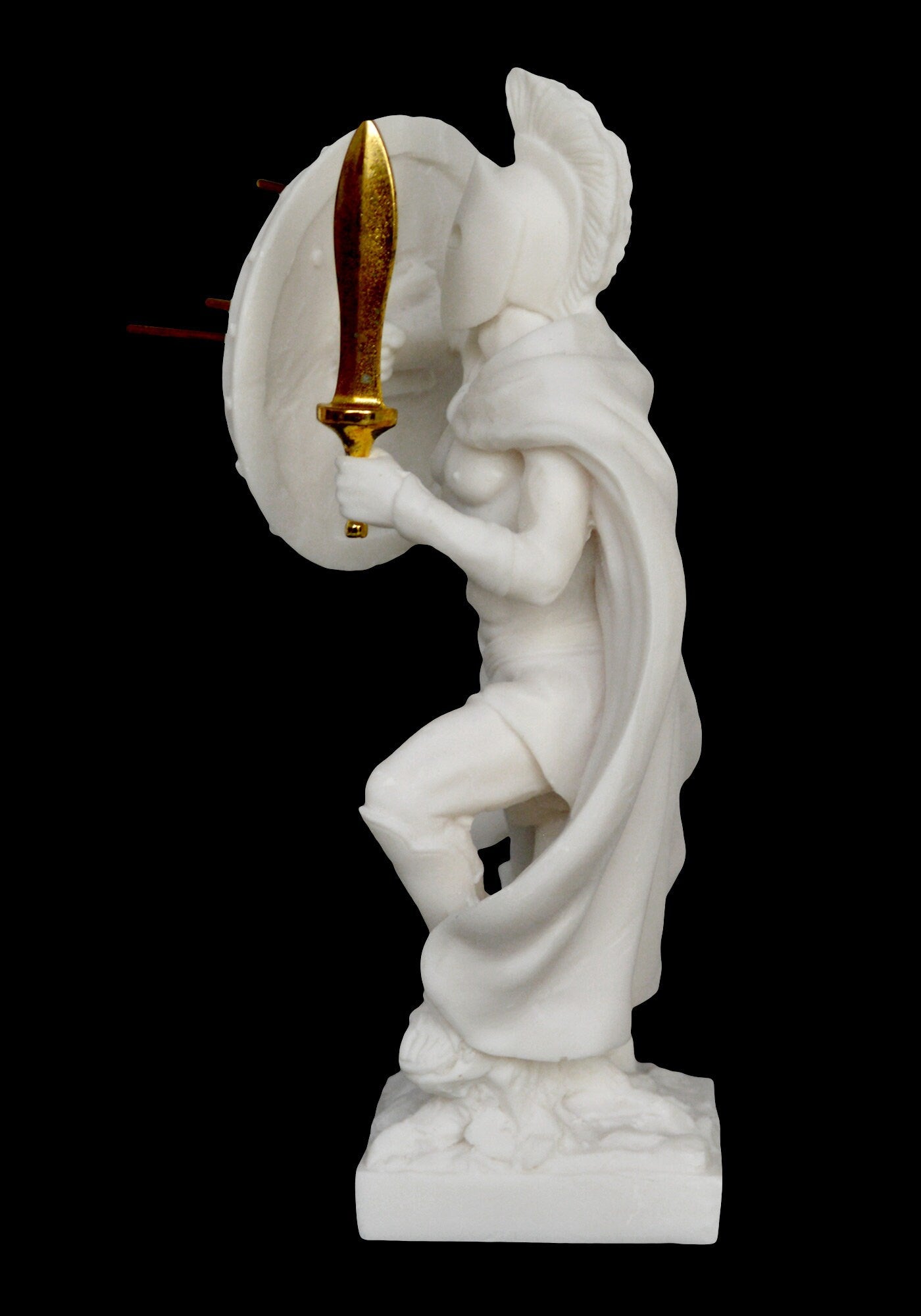 Leonidas - Spartan King - Leader of 300 - Battle of Thermopylae - 480 BC - Molon Labe, Come and Take Them - Alabaster Statue