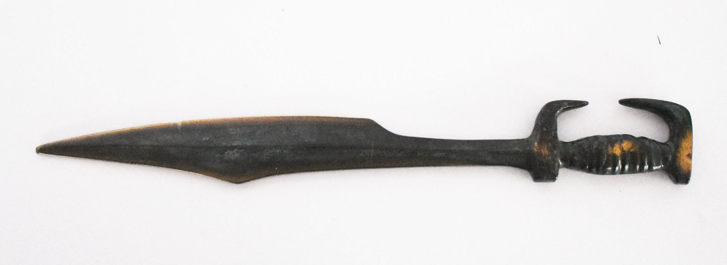King Leonidas Sword - Paper Knife - Letter Opener- pure Bronze Sculpture