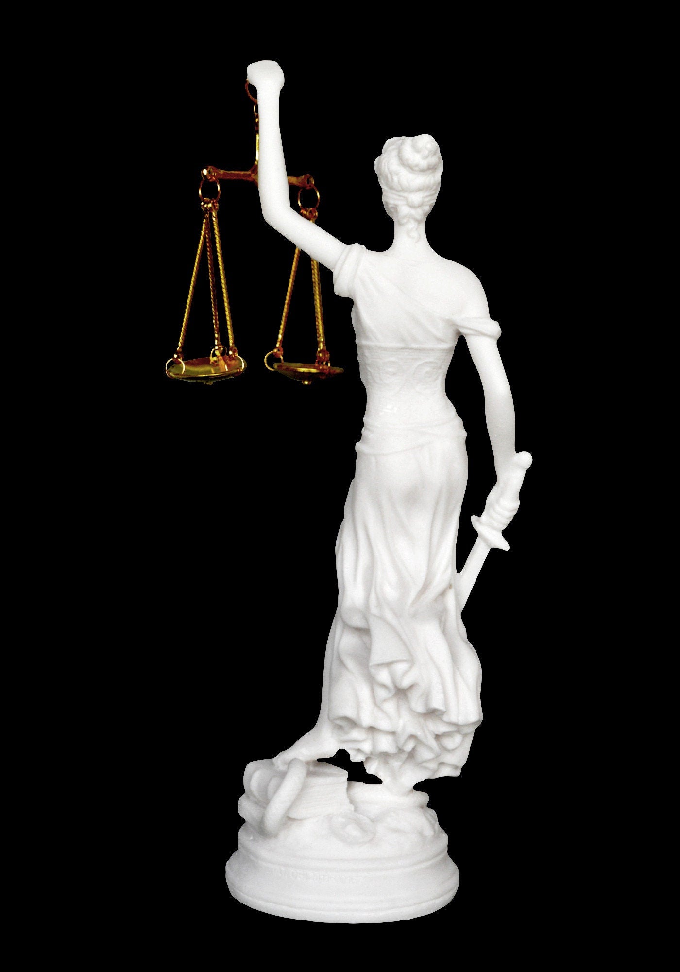 Themis - Goddess of Justice, Divine law and Order, Wisdom and Good Counsel and the Interpreter of the Gods' Will - Alabaster Statue