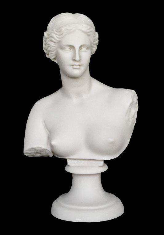 Aphrodite Venus Bust – Greek Roman Goddess of Love, Beauty, Pleasure, Fertility, Desire and Procreation - Alabaster Statue