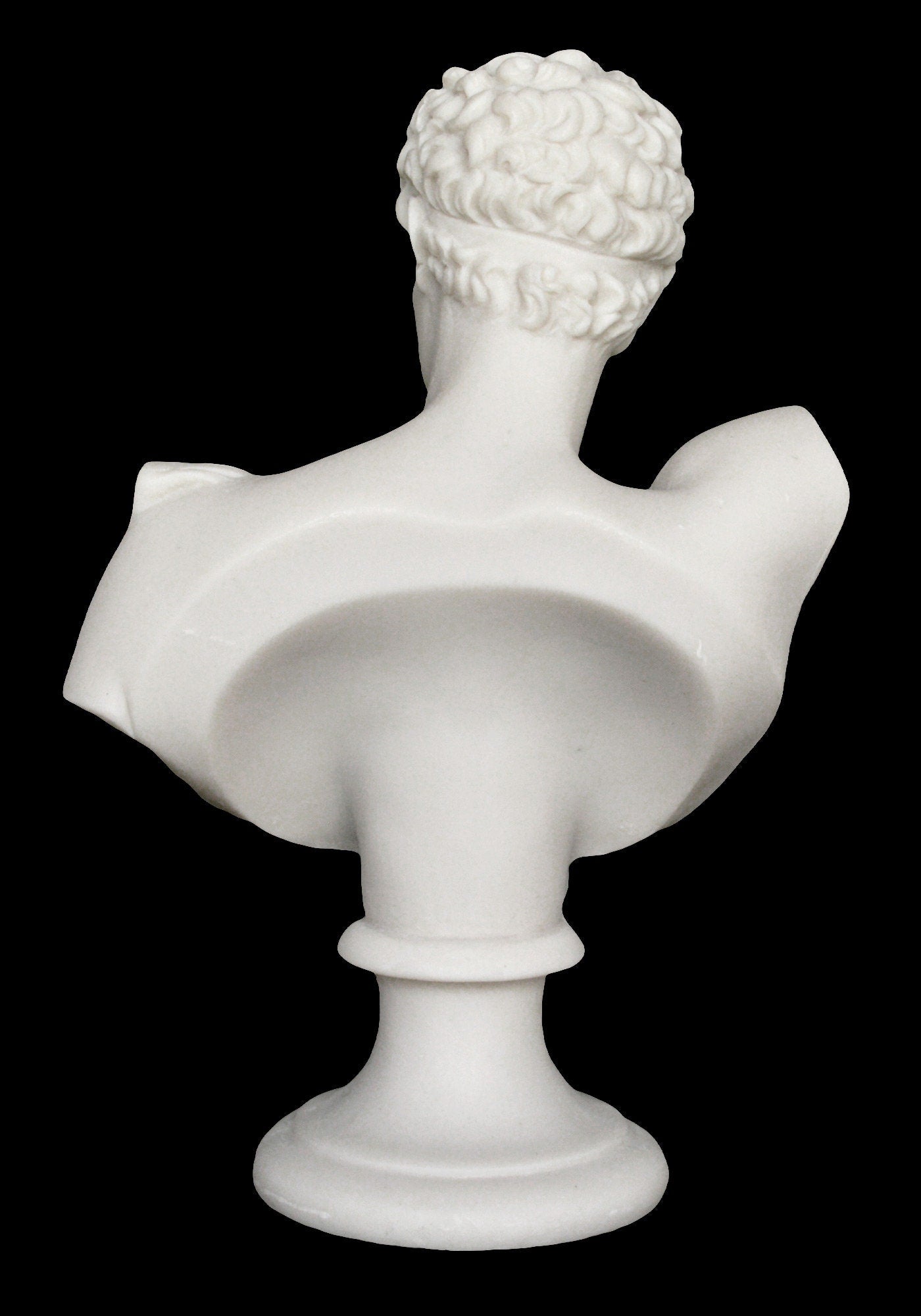 Hermes Mercury Bust - Greek Roman God of Travelers, Athletes, Shepherds, Commerce - Psychopomp and Divine Messenger - Alabaster Statue