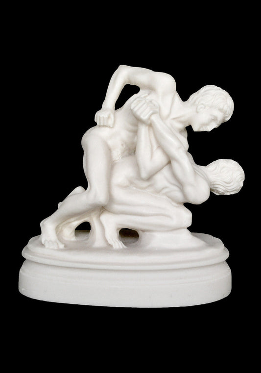 Pankration Athletes - Ancient Combat Sport - Wrestling and Boxing techniques - Olympic Games - Alabaster sculpture