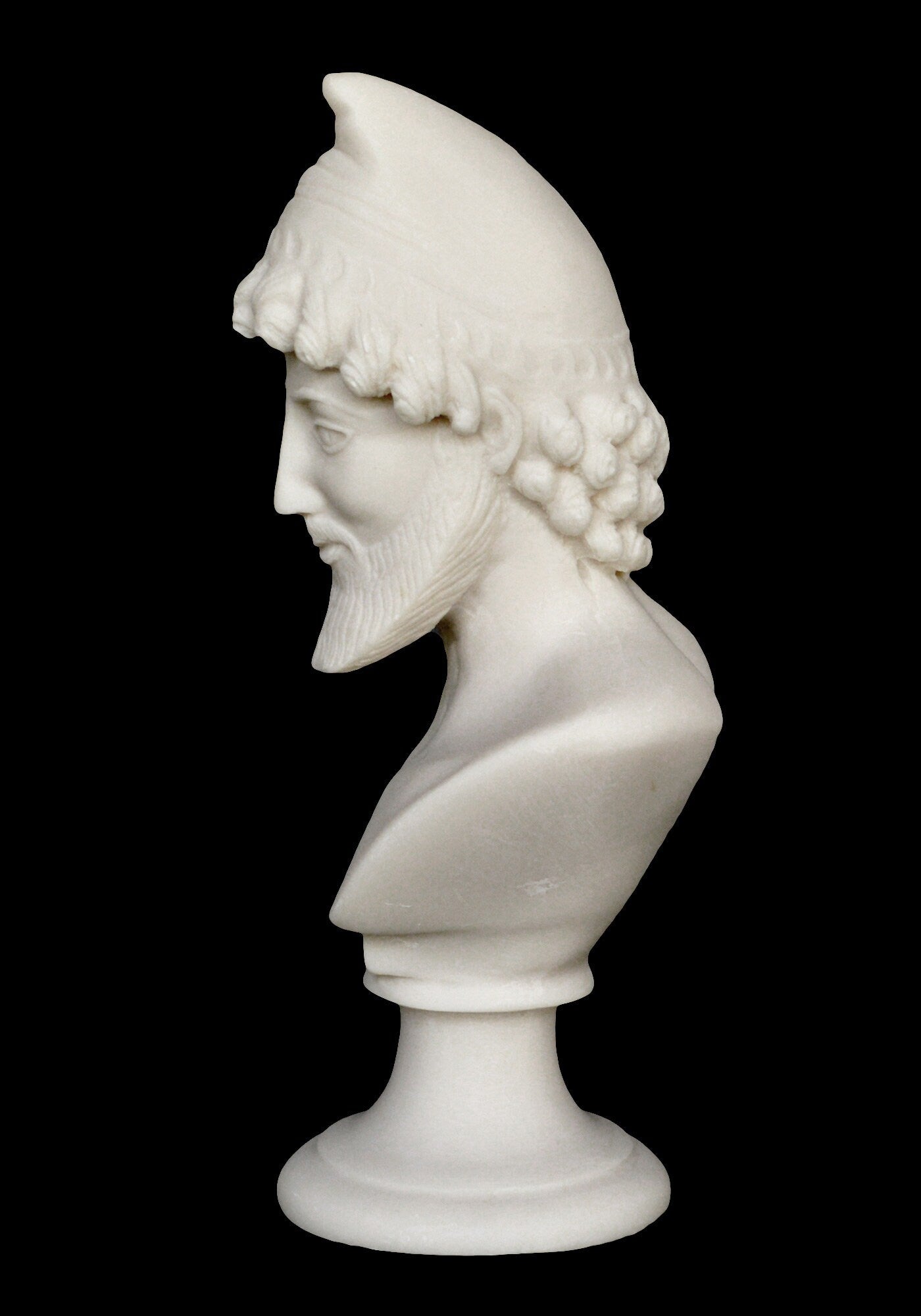 Odysseus Bust - King of Ithaca - Hero of Homer's Iliad, Odyssey - Intellectual Brilliance, Guile and Versatility - Alabaster Sculpture