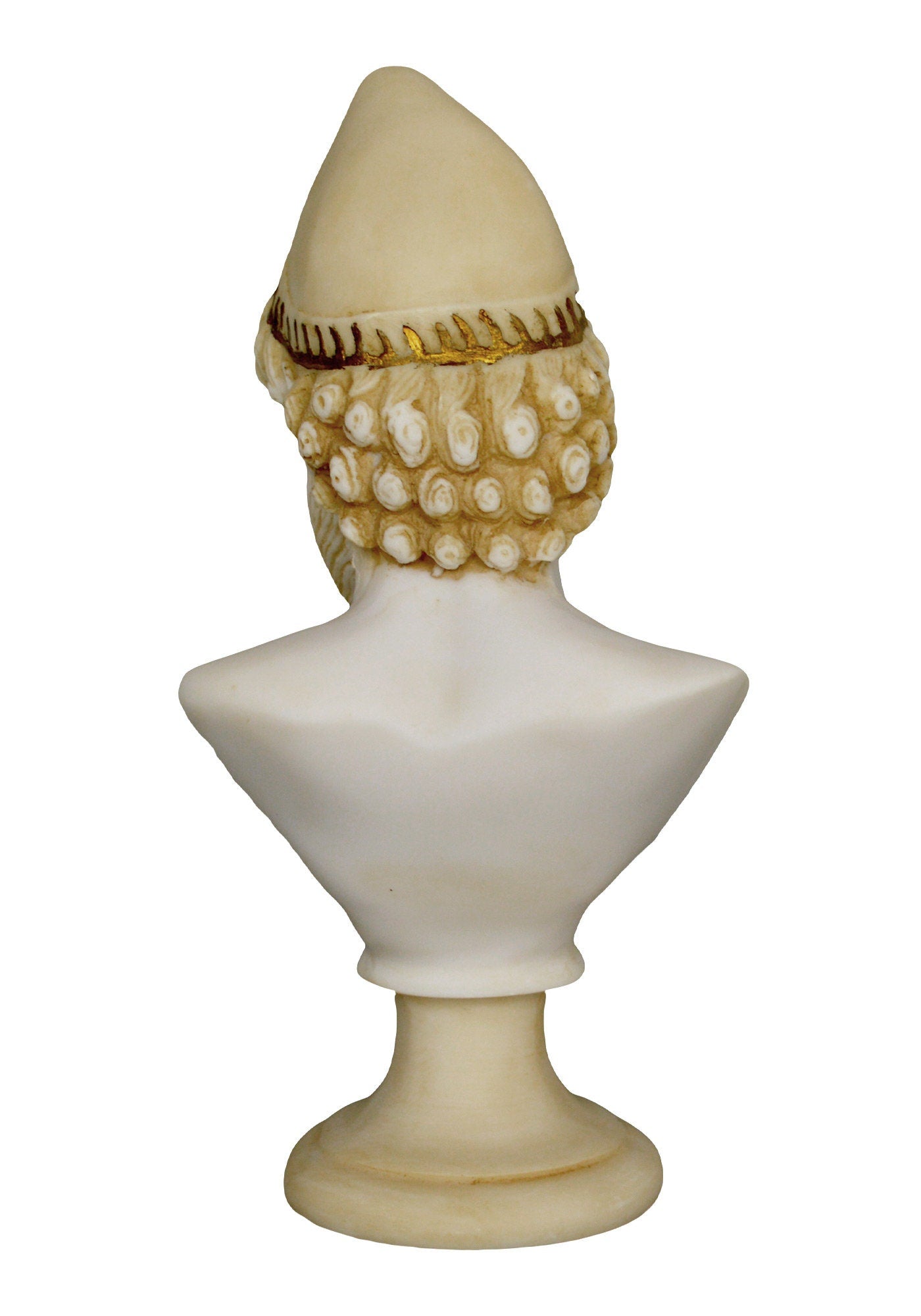 Odysseus Bust - King of Ithaca - Hero of Homer's Iliad, Odyssey - Intellectual Brilliance, Guile and Versatility - Aged Alabaster Sculpture