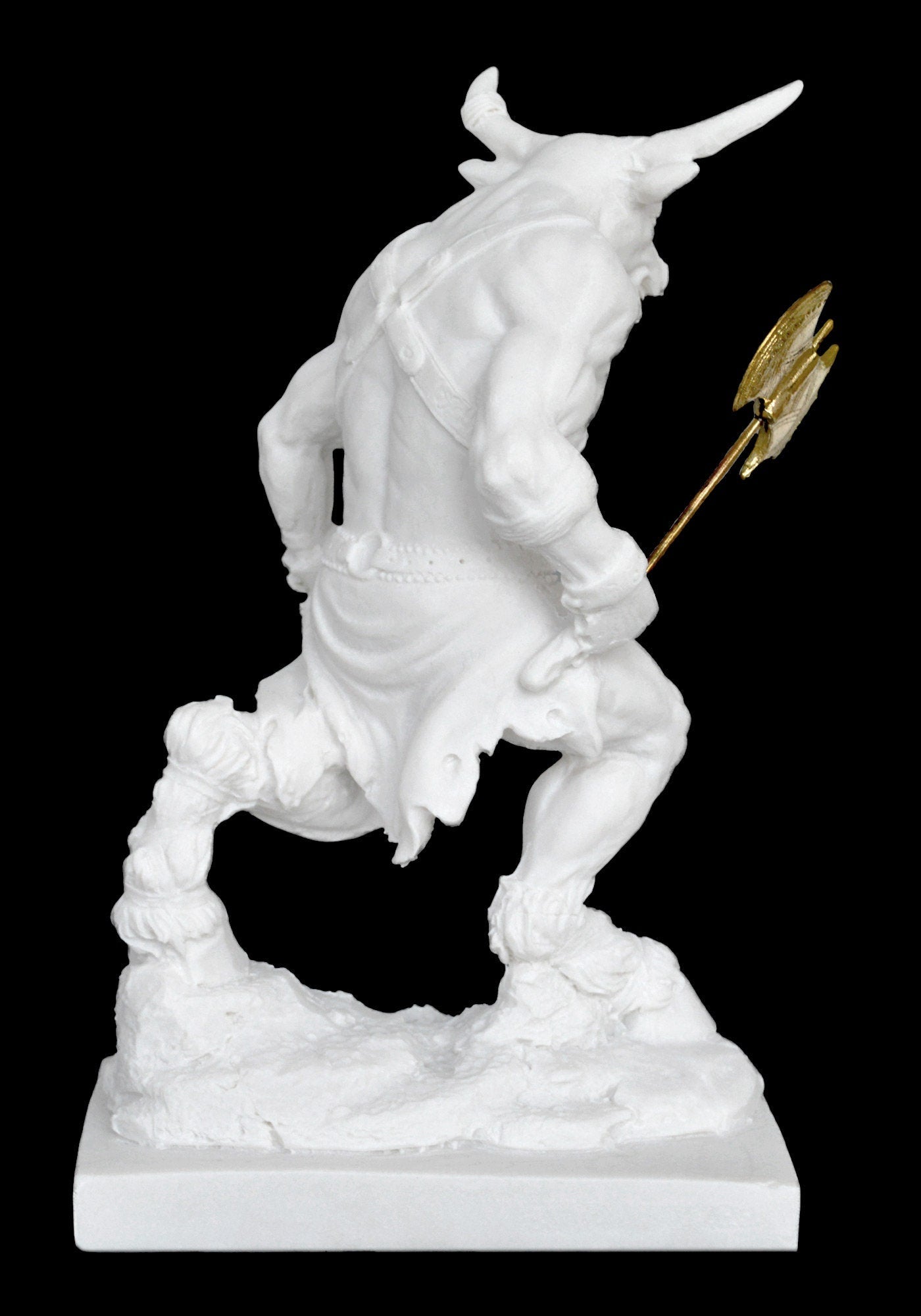 Minotaur - Mythical Creature, Half-Man, Half-Bull - Fierce and Very Strong - Labyrinth, King Minos, Crete, Theseus - Alabaster Sculpture