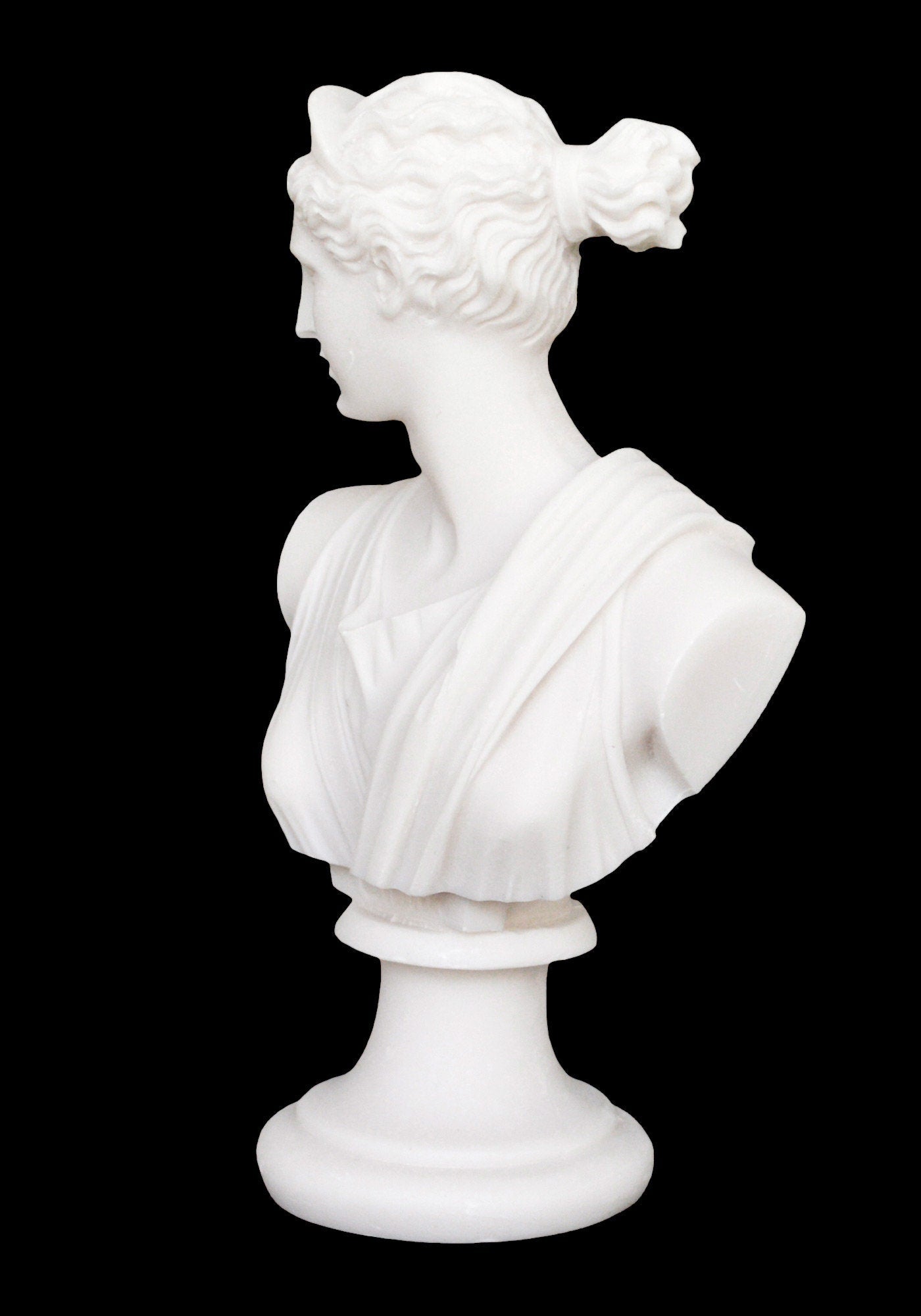 Artemis Diana - Greek Roman Goddess of Hunt, Protector of Girls  - Alabaster Bust