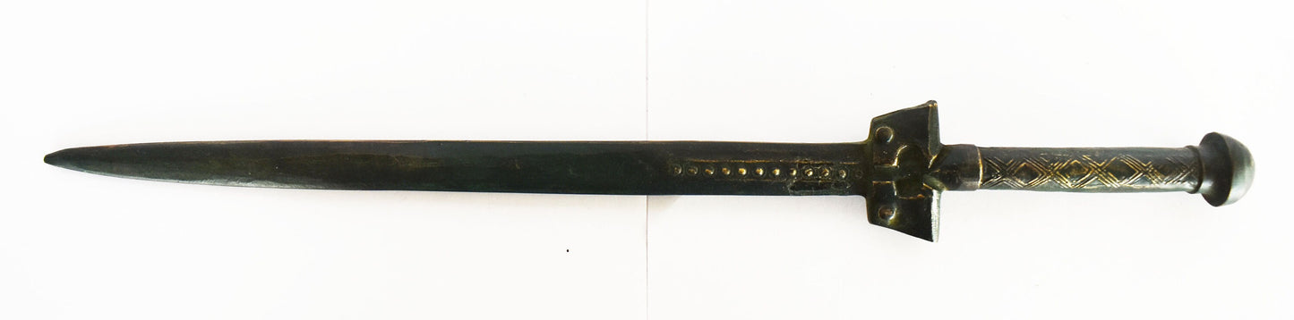 Jason's Sword, Xiphos - ancient Greek mythological Hero and leader of the Argonauts - Small - pure Bronze Sculpture