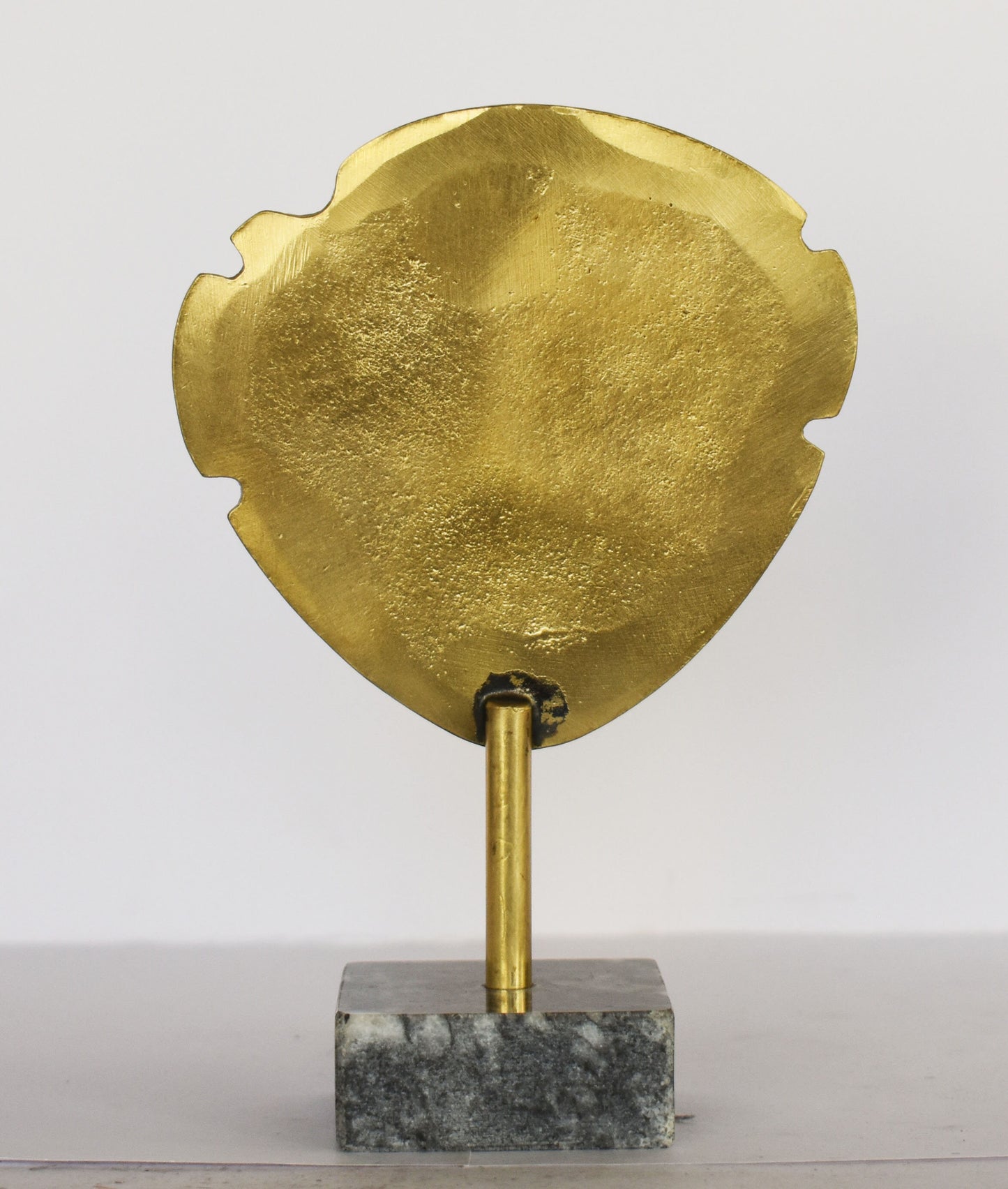 Mask of Agamemnon - Mycenaean King Funeral Mask Replica - marble base - pure Bronze Sculpture