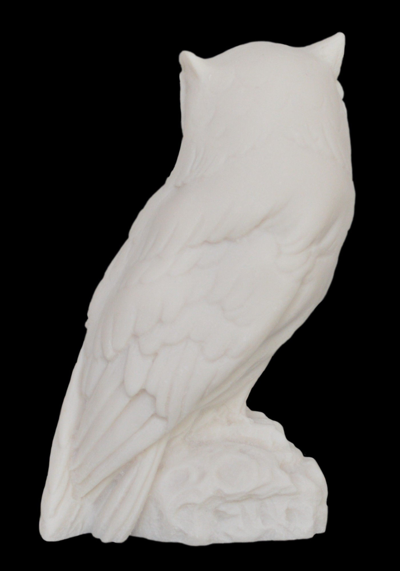 Owl Of Wisdom and Knowledge - Symbol of Goddess Athena Minerva - Ancient Greece - Alabaster Sculpture