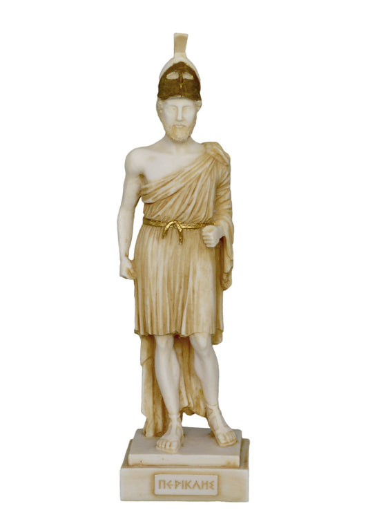 Pericles - Ancient Greek Statesman, Orator and General of Athens - 495–429 BC - Democracy - Aged Alabaster Statue